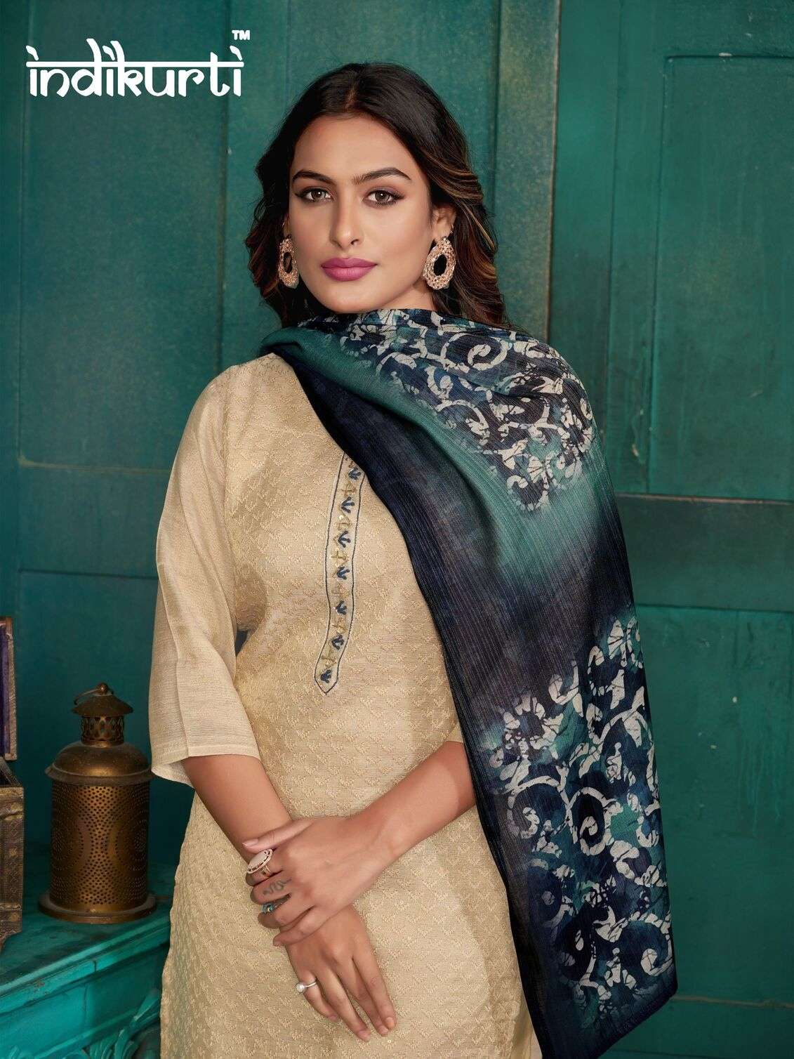 DIVYA -2 BY INDIKURTI IN SCHIFFLI PREMIUM ERODE SILK WITH HAND WORK 