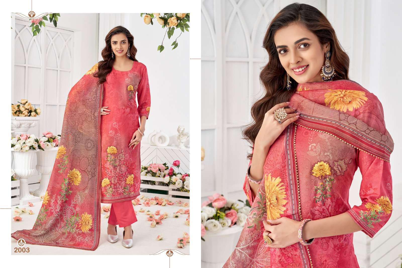 FLORIDA BY KF FASHION IN MUSLIN KURTI PANT SET WITH DIGITAL PRINT DUPATTA