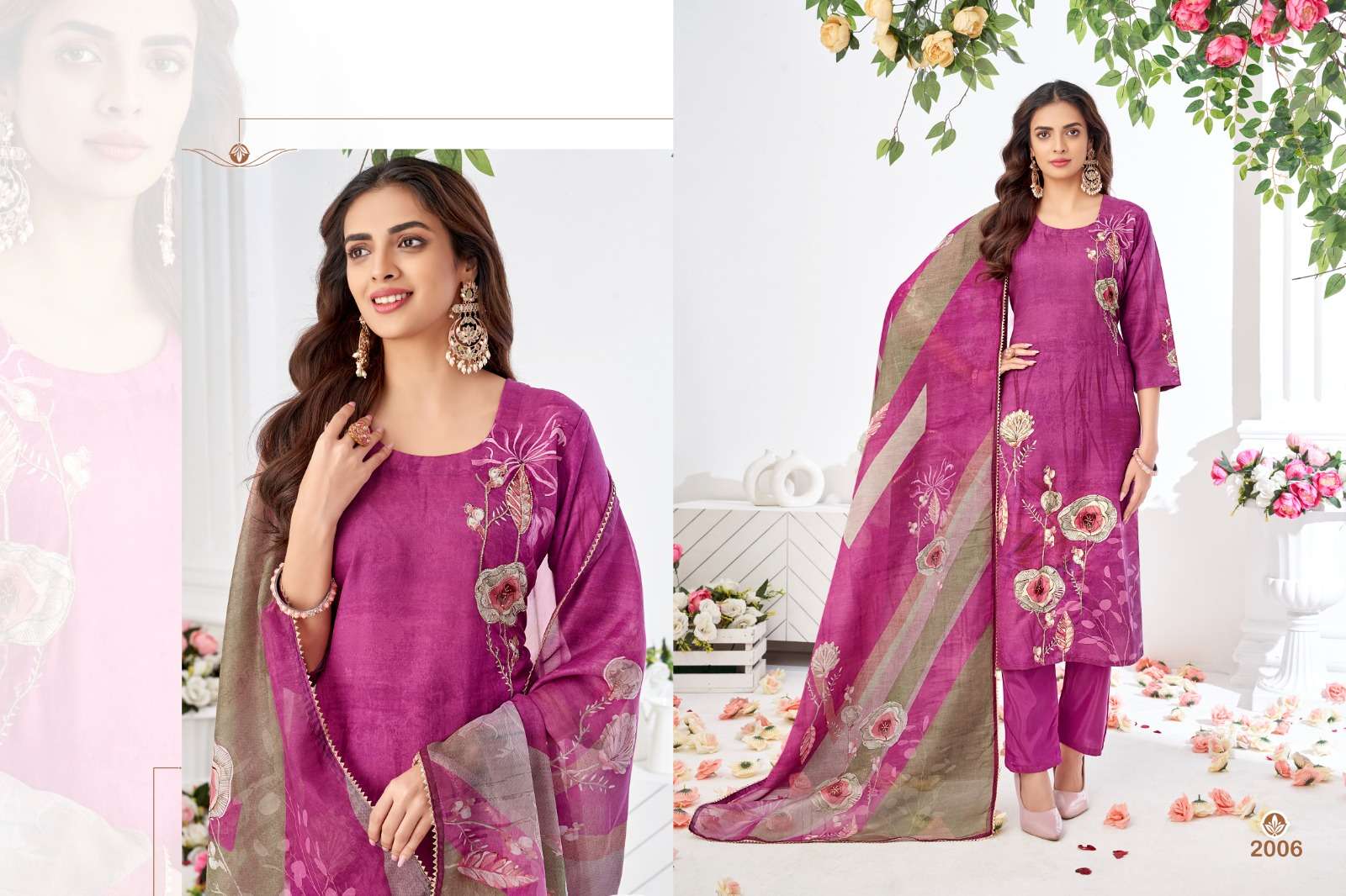 FLORIDA BY KF FASHION IN MUSLIN KURTI PANT SET WITH DIGITAL PRINT DUPATTA