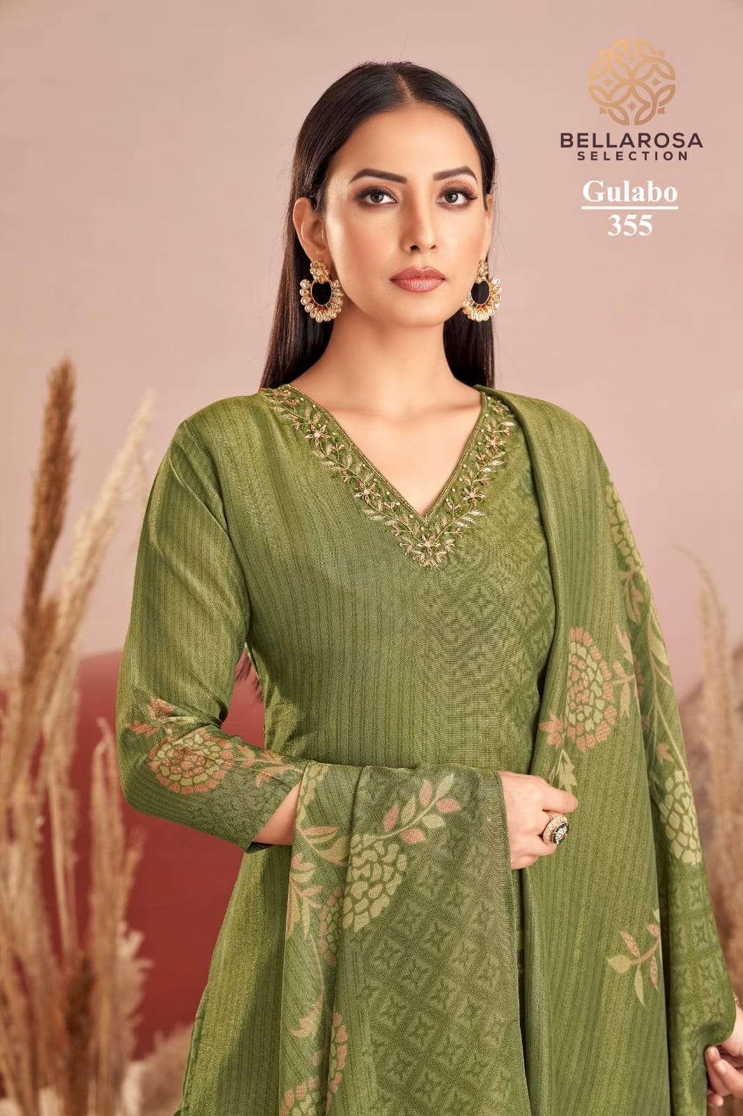 GULABO BY BELLAROSA IN PURE SHIMMER DIGITAL PRINT KURTI WITH HANDWORK AND PANT WITH POCKET