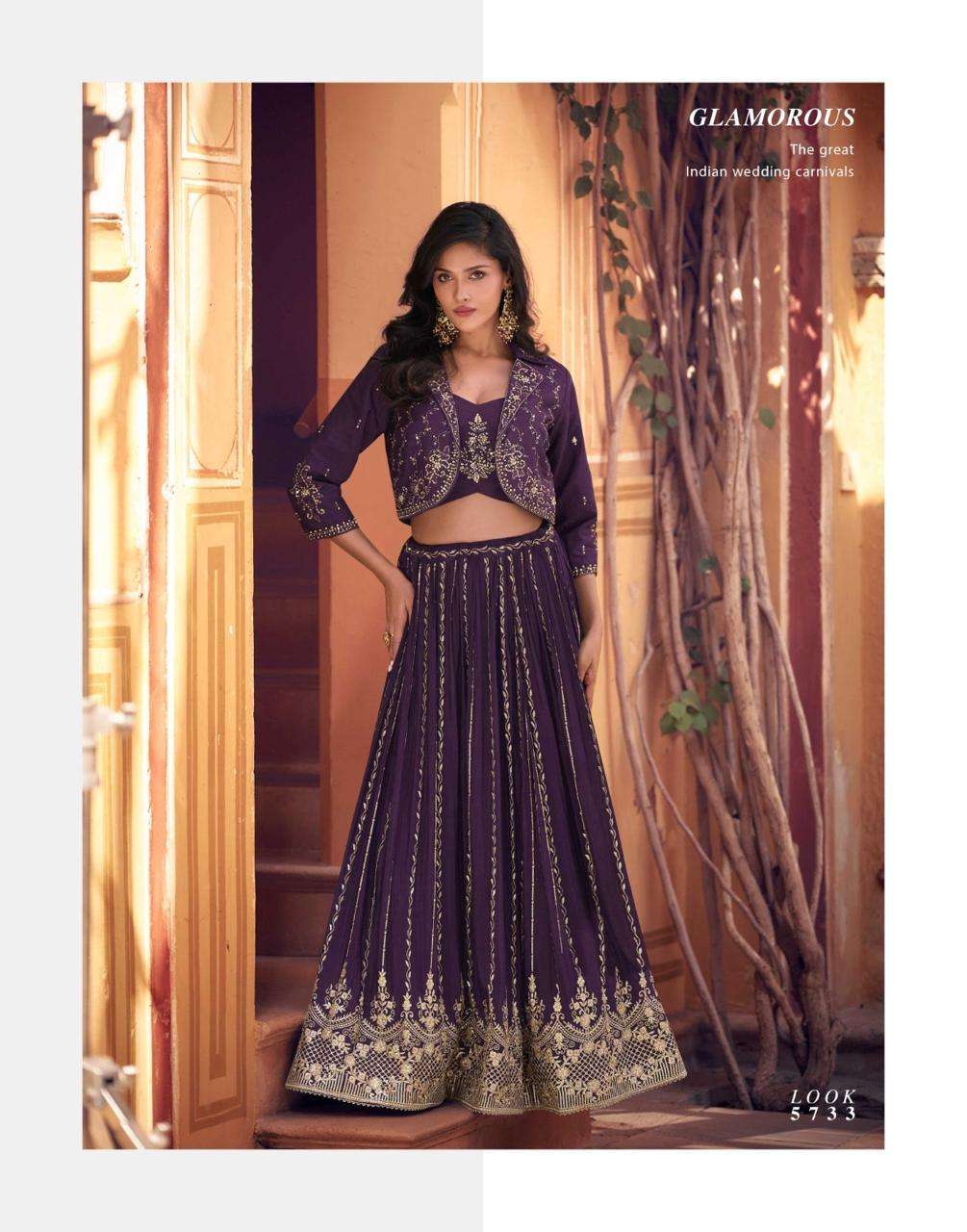 INDIRA BY SAYURI DESIGNER IN PREMIUM REAL CHINON SILK WITH HEAVY LOOK FRONT AND BACK EMBROIDERED 