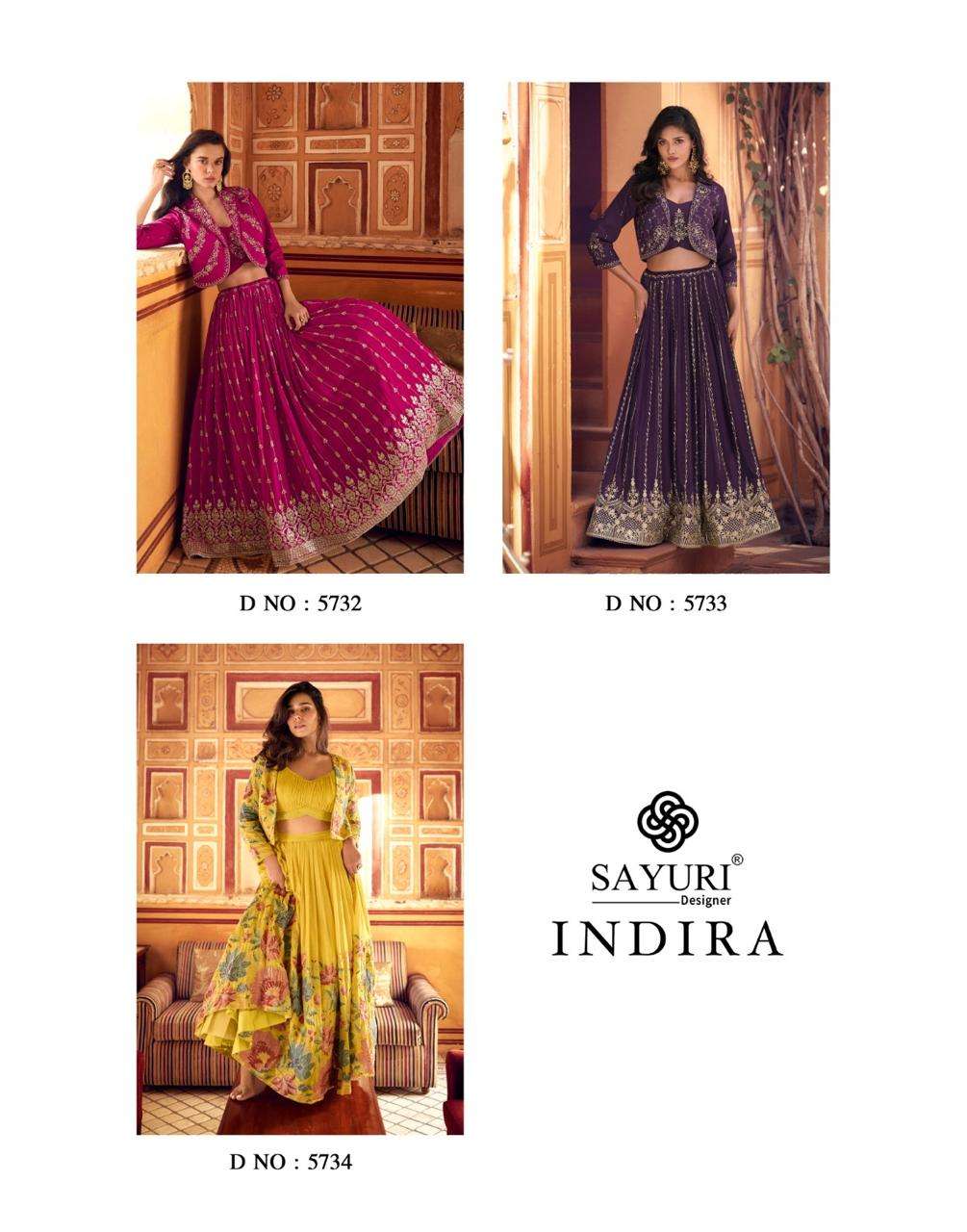 INDIRA BY SAYURI DESIGNER IN PREMIUM REAL CHINON SILK WITH HEAVY LOOK FRONT AND BACK EMBROIDERED 