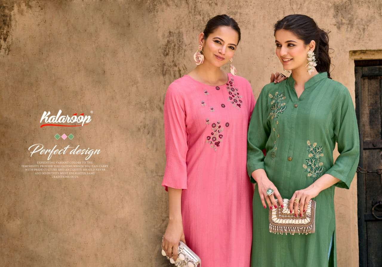 KAVIYA BY KALAROOP IN FANCY WEAIVING FABRICS WITH EMBROIDERY & STONE WORK
