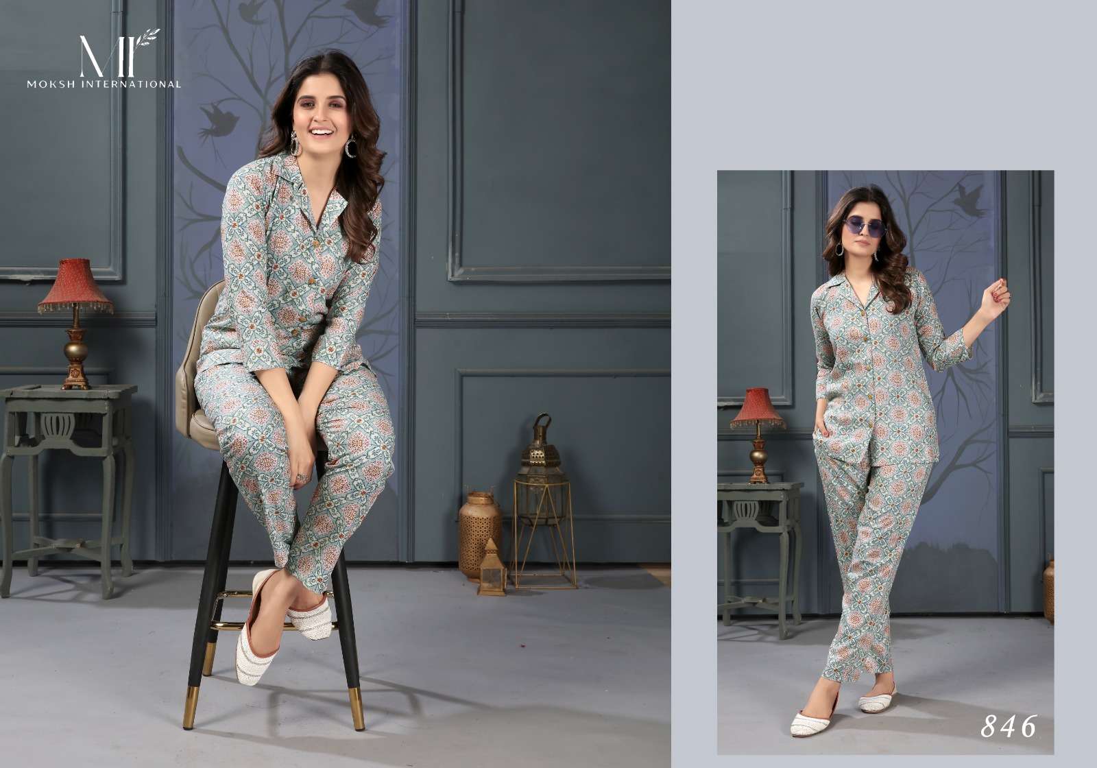 LOTUSH VOL-1 BY MOKSH INTERNATIONAL CO-ORD SET PREMIUM RAYON QUALITY