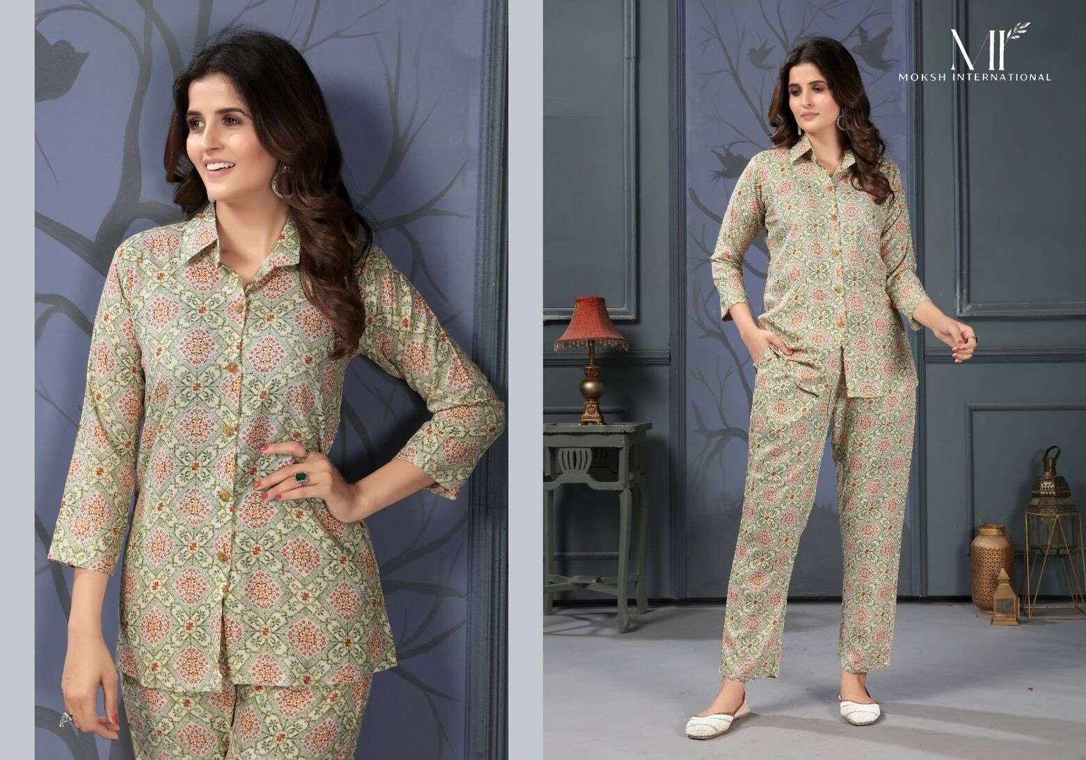 LOTUSH VOL-1 BY MOKSH INTERNATIONAL CO-ORD SET PREMIUM RAYON QUALITY