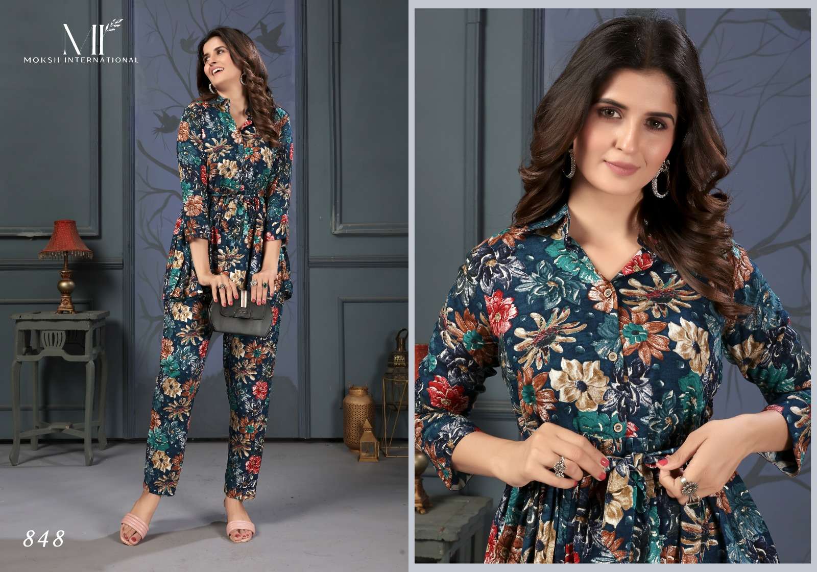 LOTUSH VOL-1 BY MOKSH INTERNATIONAL CO-ORD SET PREMIUM RAYON QUALITY