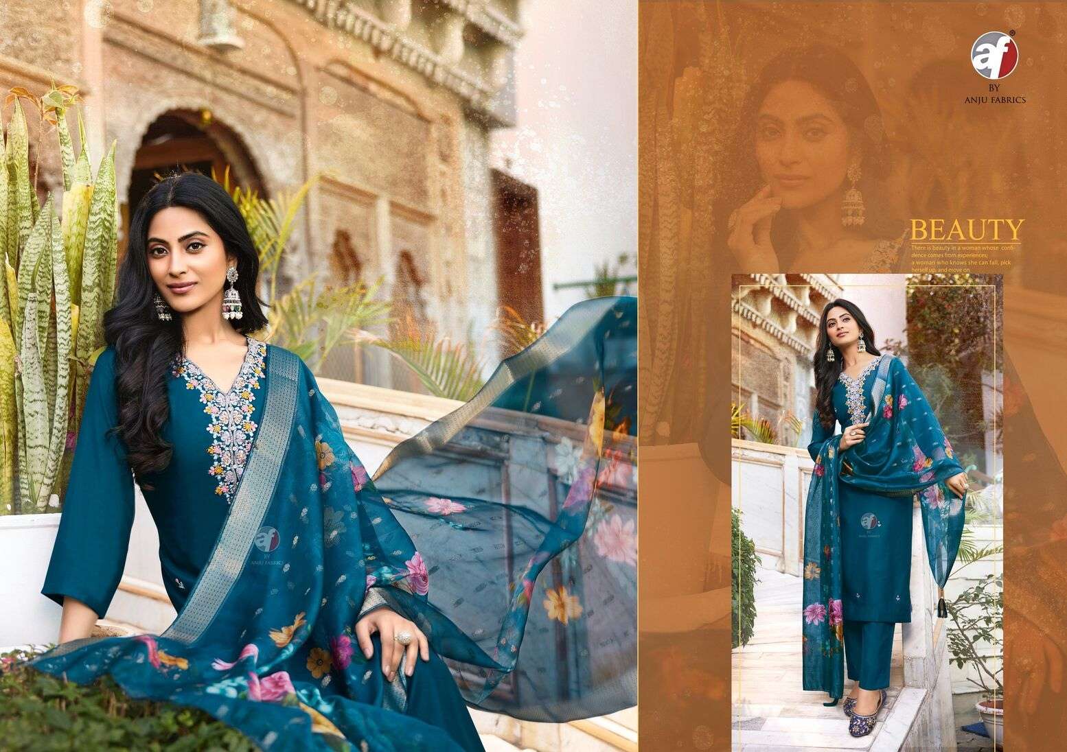 MAYRA VOL-6 BY ANJU FABRICS IN MODAL SILK KURTI PANT WITH DUPATTA FOR THIS WEDDING SEASON