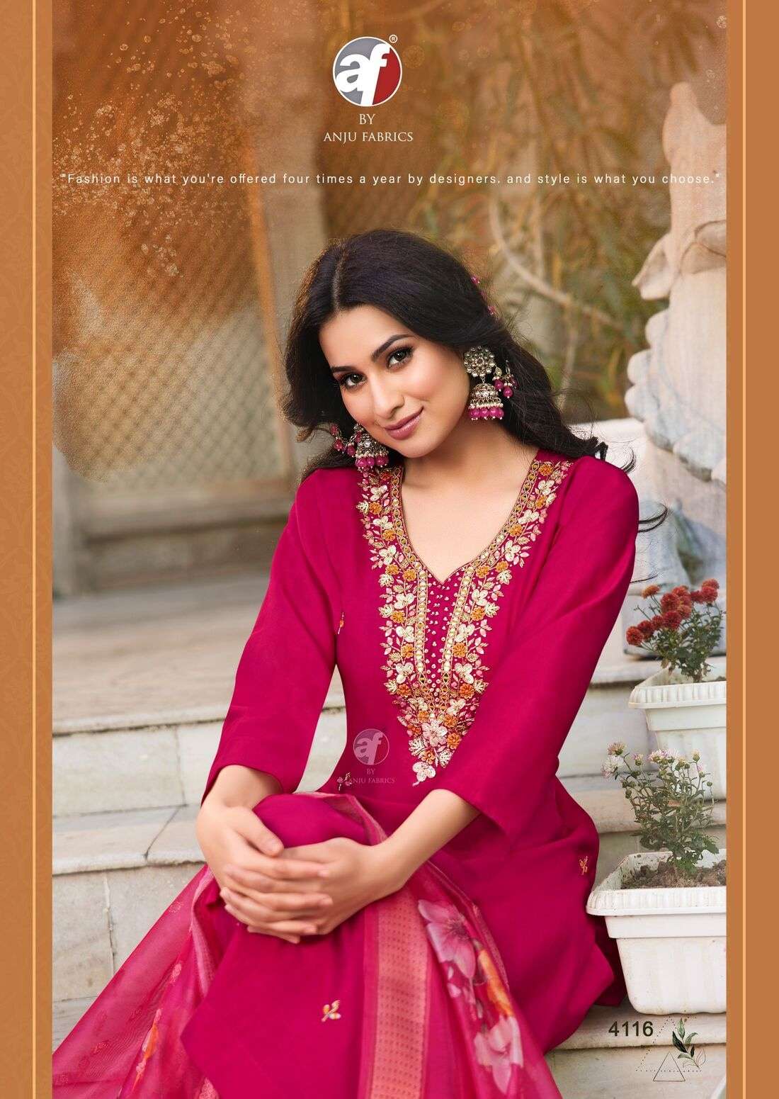 MAYRA VOL-6 BY ANJU FABRICS IN MODAL SILK KURTI PANT WITH DUPATTA FOR THIS WEDDING SEASON