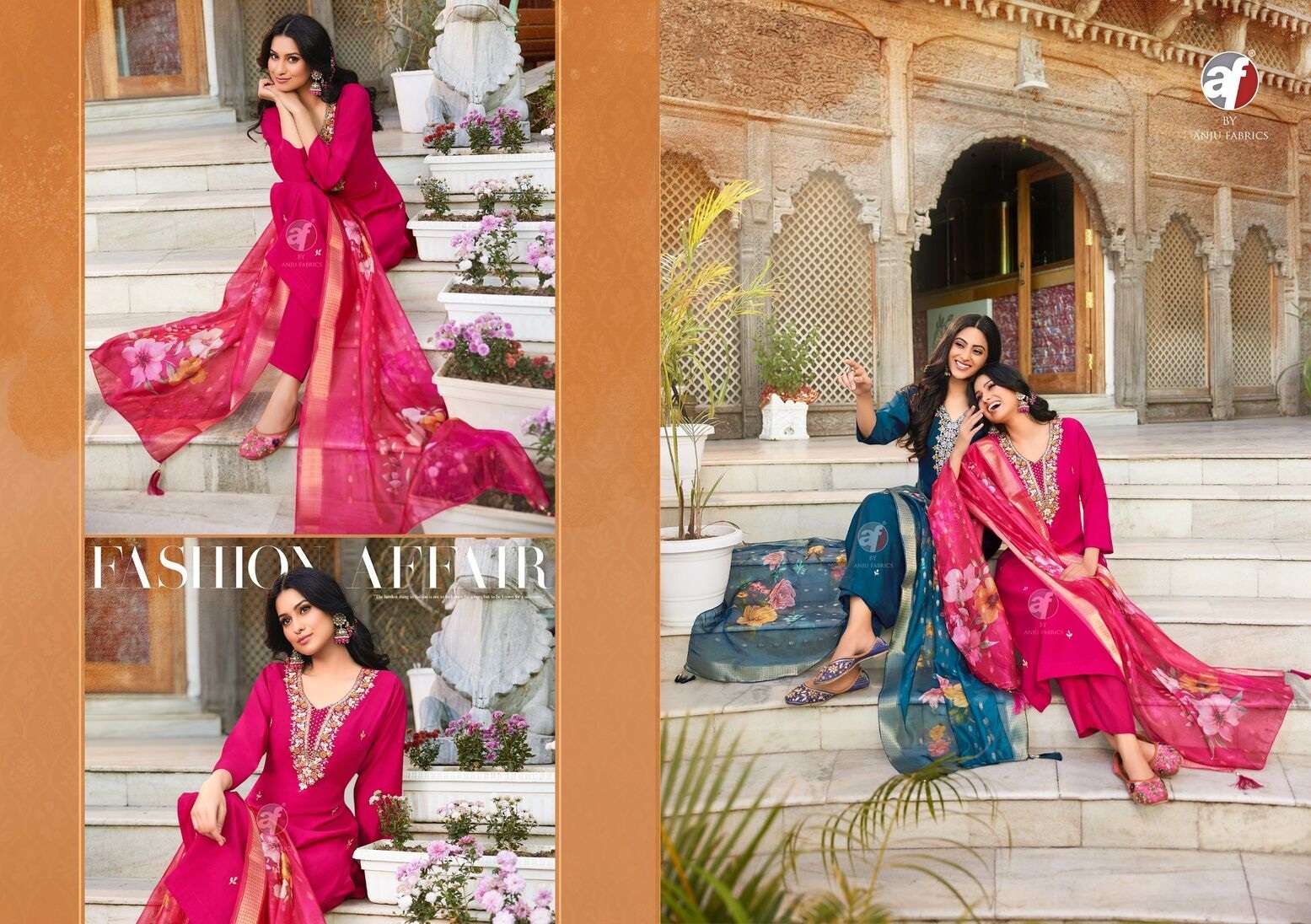 MAYRA VOL-6 BY ANJU FABRICS IN MODAL SILK KURTI PANT WITH DUPATTA FOR THIS WEDDING SEASON