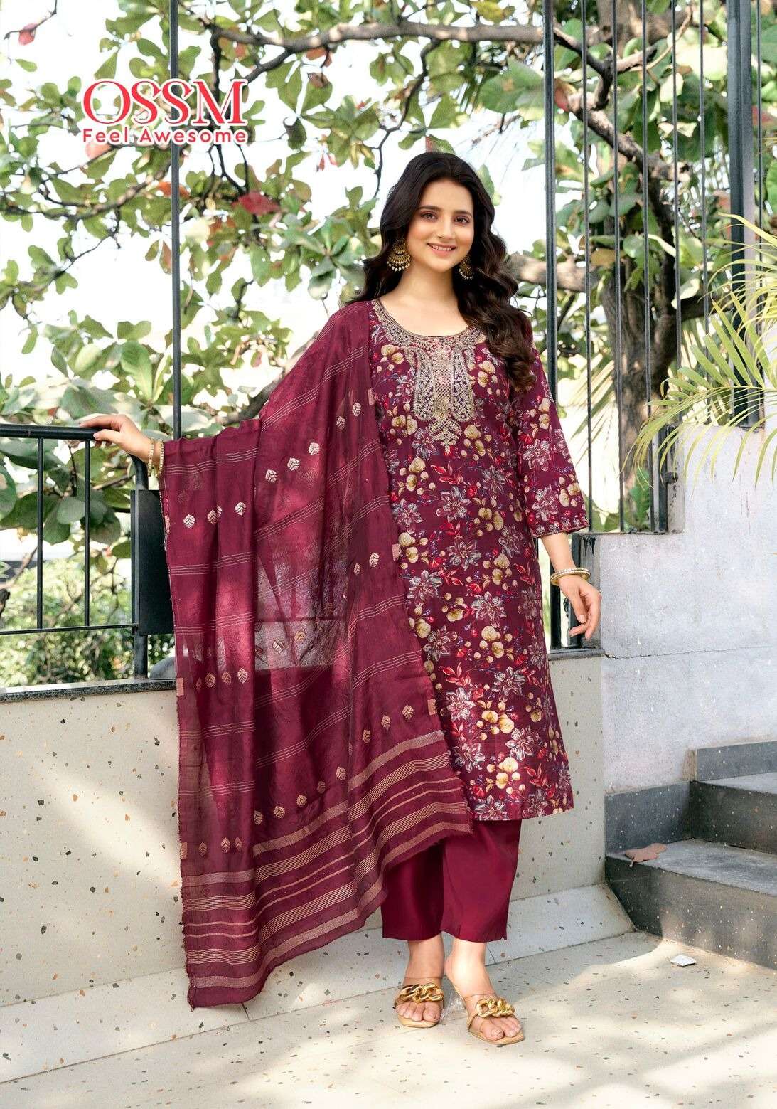 MUSKAN VOL-7 BY OSSM IN PREMIUM VETICAN SILK FOIL PRINT WITH EMBROIDERY WORK