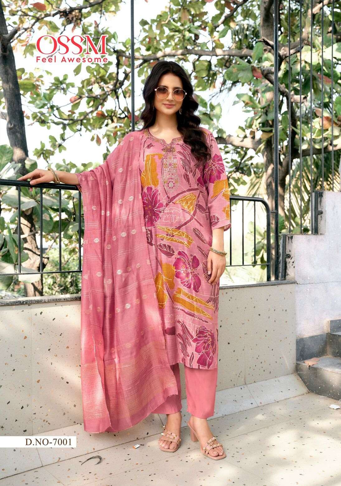 MUSKAN VOL-7 BY OSSM IN PREMIUM VETICAN SILK FOIL PRINT WITH EMBROIDERY WORK