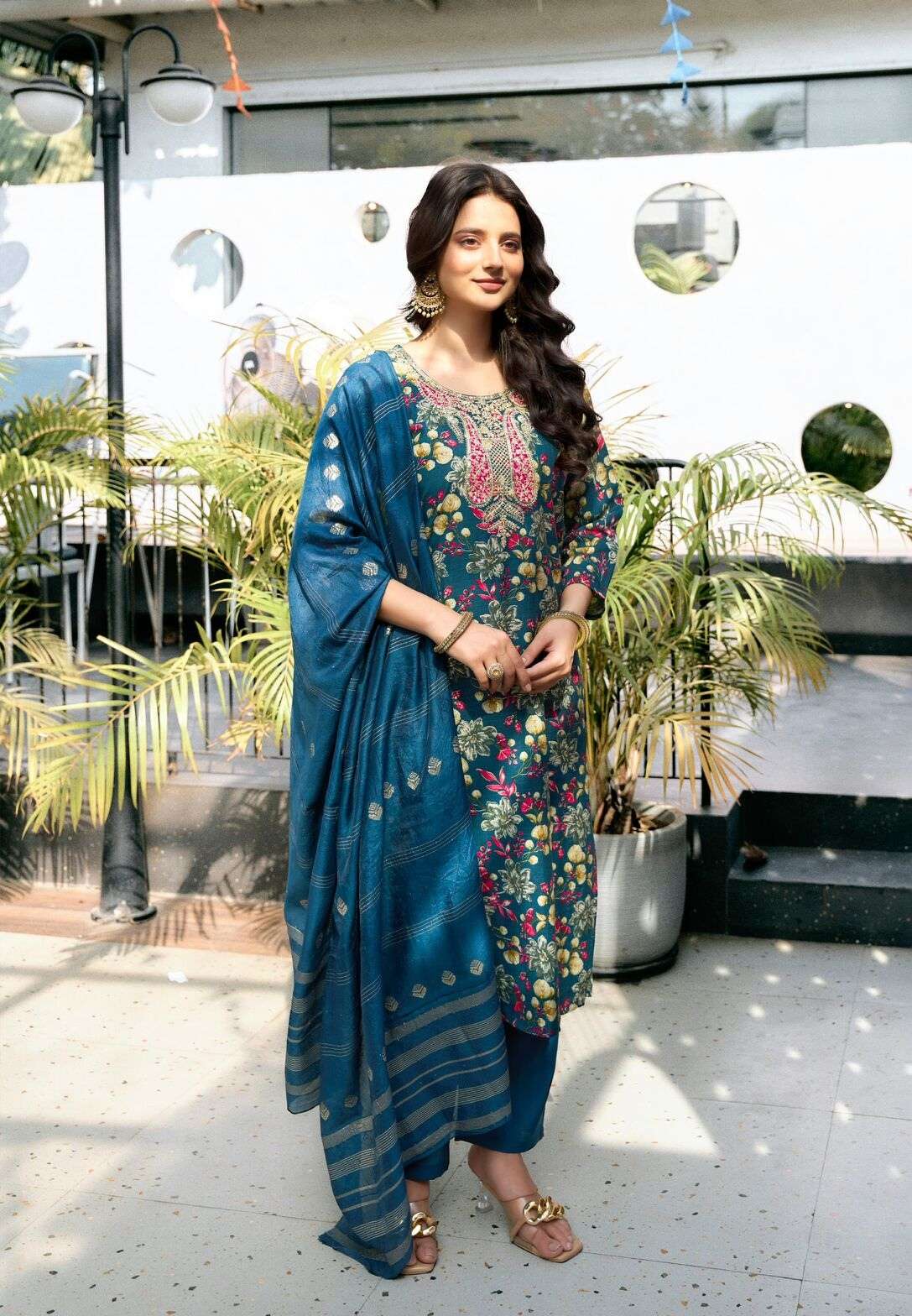 MUSKAN VOL-7 BY OSSM IN PREMIUM VETICAN SILK FOIL PRINT WITH EMBROIDERY WORK