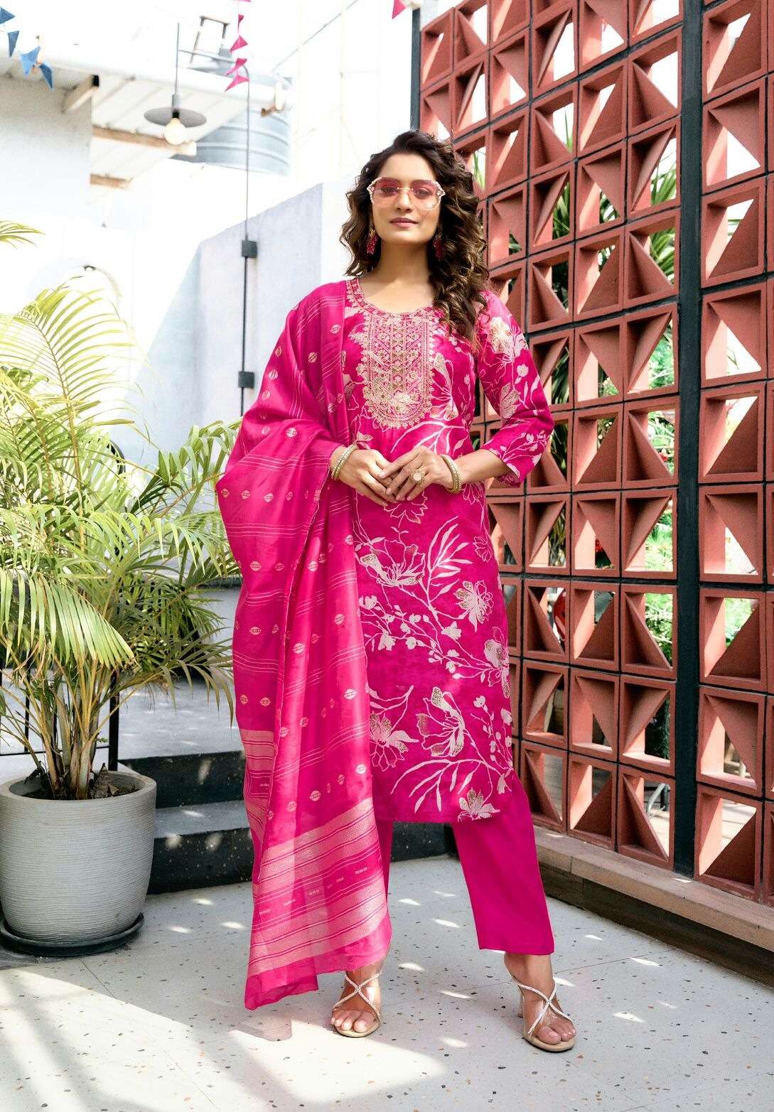 MUSKAN VOL-7 BY OSSM IN PREMIUM VETICAN SILK FOIL PRINT WITH EMBROIDERY WORK