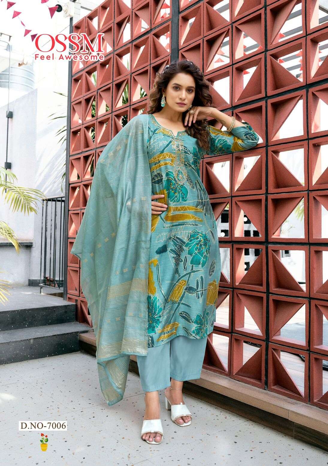 MUSKAN VOL-7 BY OSSM IN PREMIUM VETICAN SILK FOIL PRINT WITH EMBROIDERY WORK