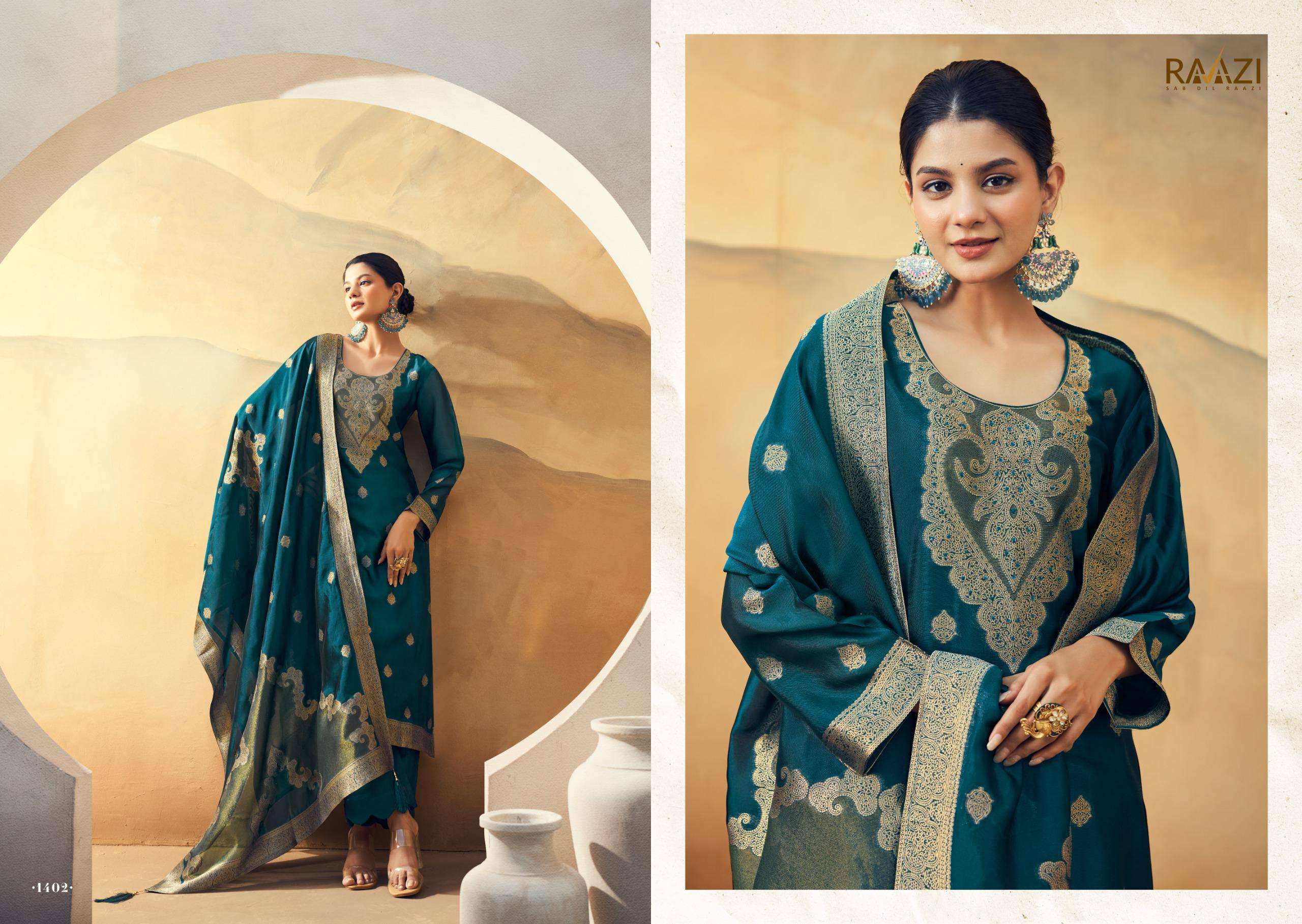 NADIA BY RAMA FASHION IN PURE BEMBERG WOVEN SILK JACQUARD WITH FINE HANDWORK 