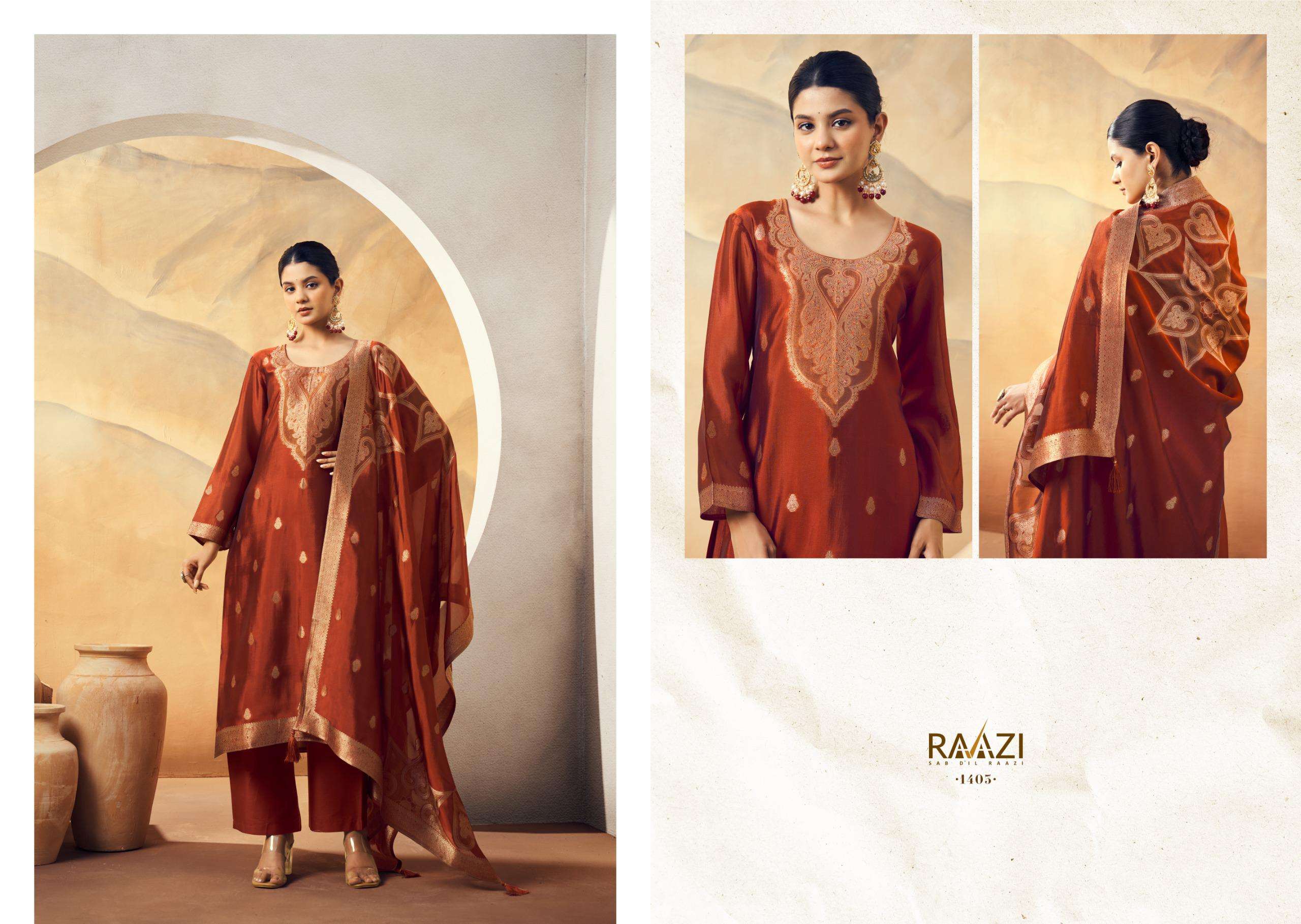 NADIA BY RAMA FASHION IN PURE BEMBERG WOVEN SILK JACQUARD WITH FINE HANDWORK 