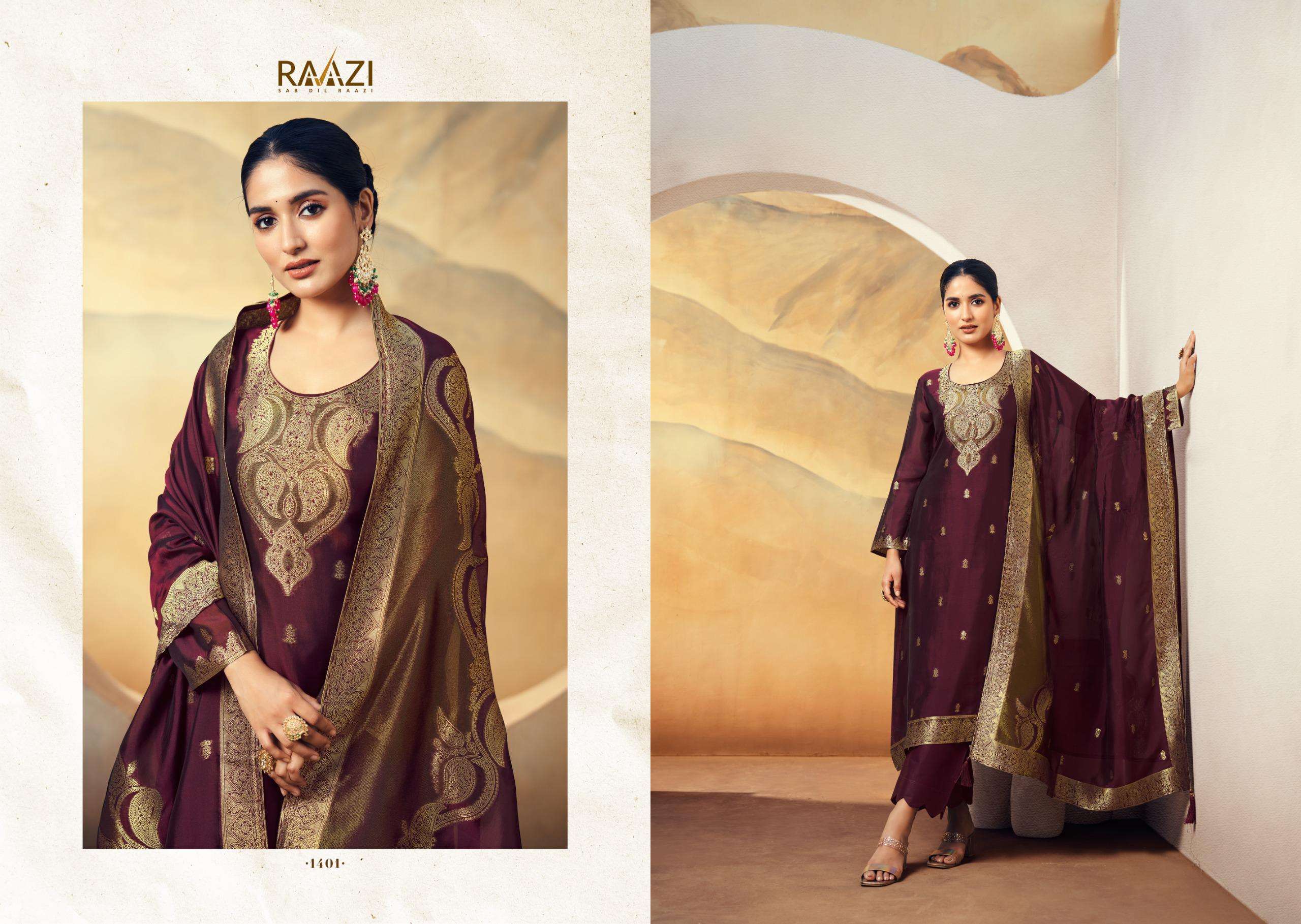 NADIA BY RAMA FASHION IN PURE BEMBERG WOVEN SILK JACQUARD WITH FINE HANDWORK 