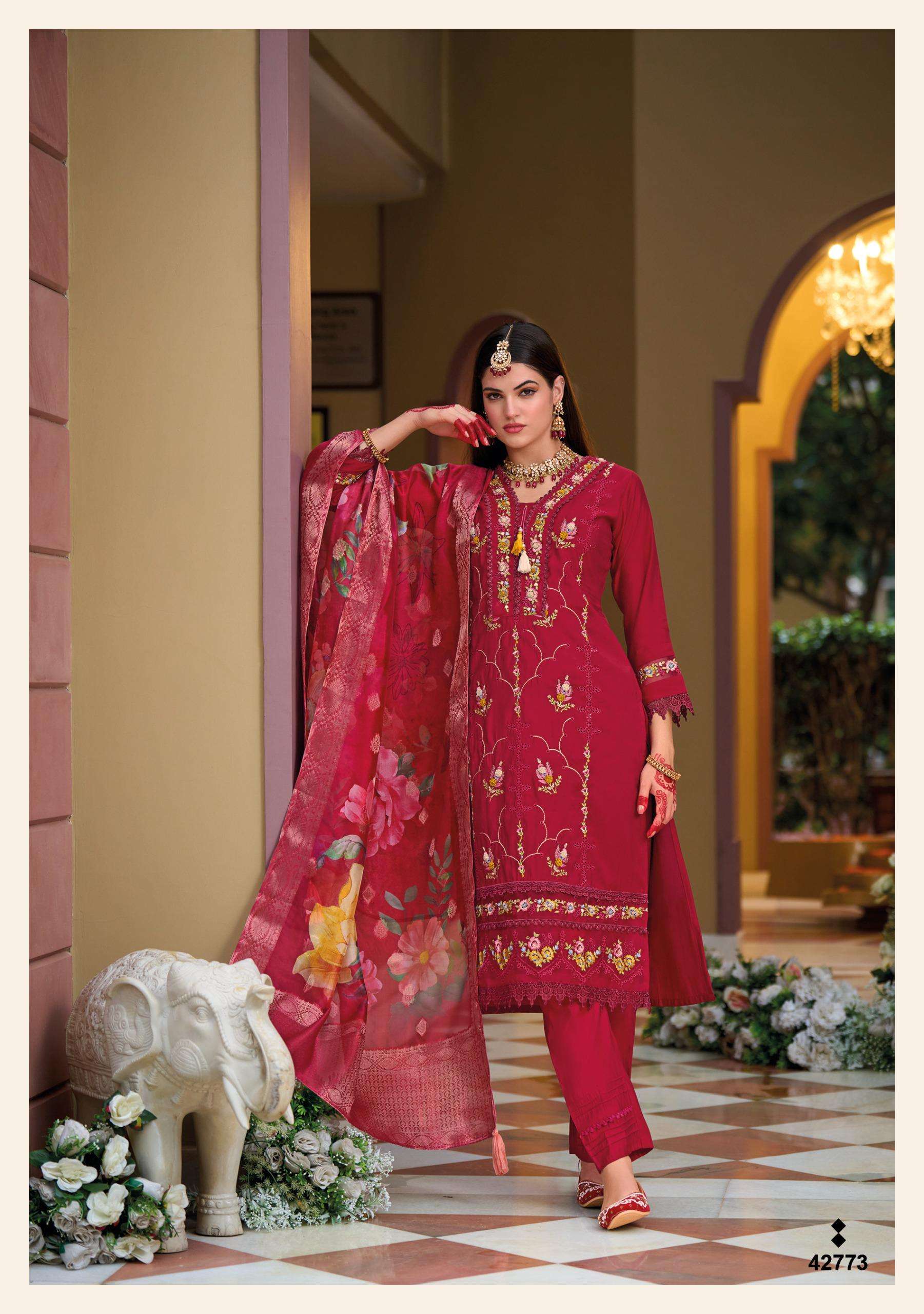 NAQSH BY KAILEE FASHION IN  PURE VISCOSE SILK AND DESGINER FANCY THERD