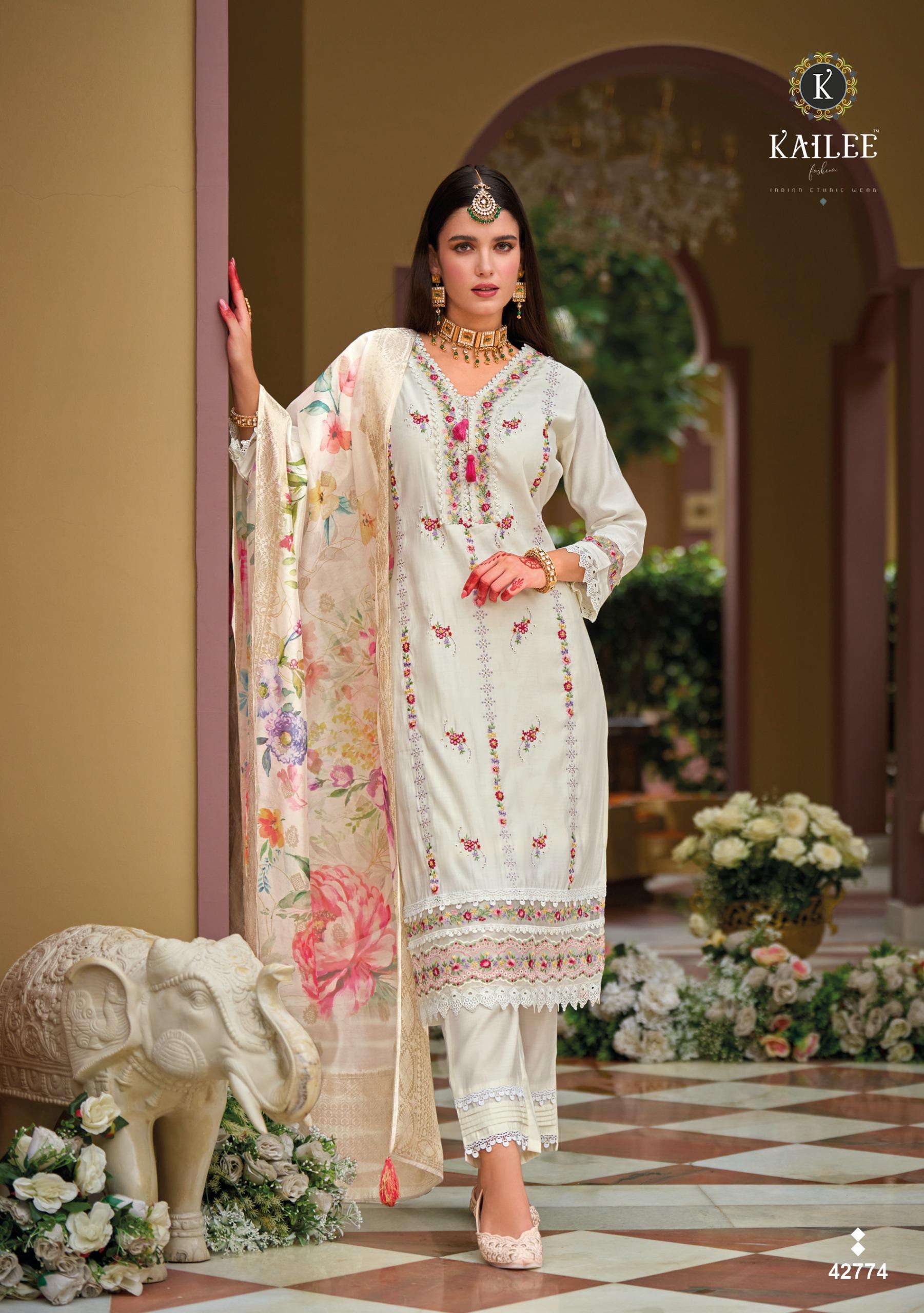 NAQSH BY KAILEE FASHION IN  PURE VISCOSE SILK AND DESGINER FANCY THERD