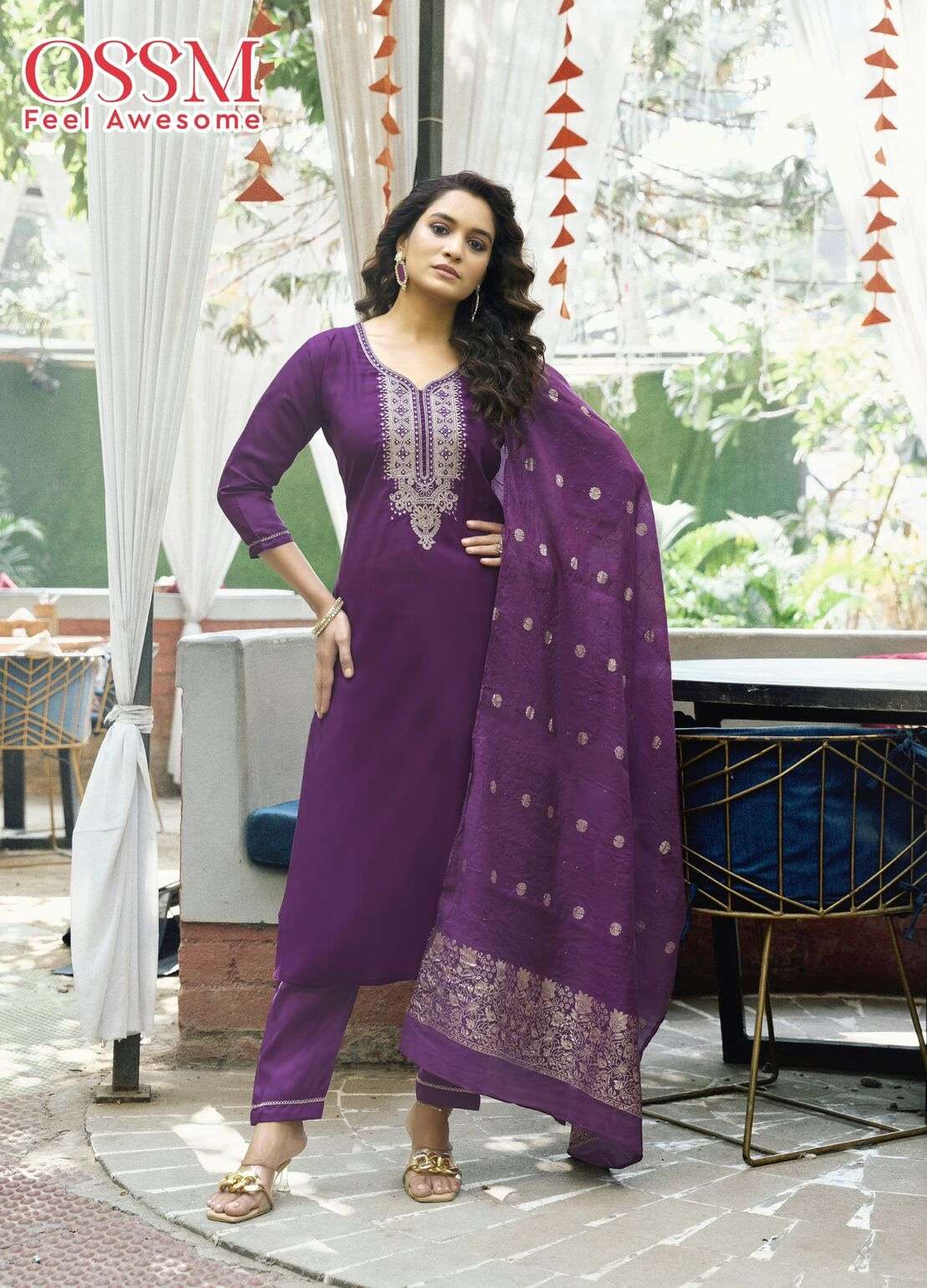 NARGIS VOL:- 02 BY OSSM IN PREMIUM VISCOS ROMAN SILK WITH POCKET 3 PC COLLECTION