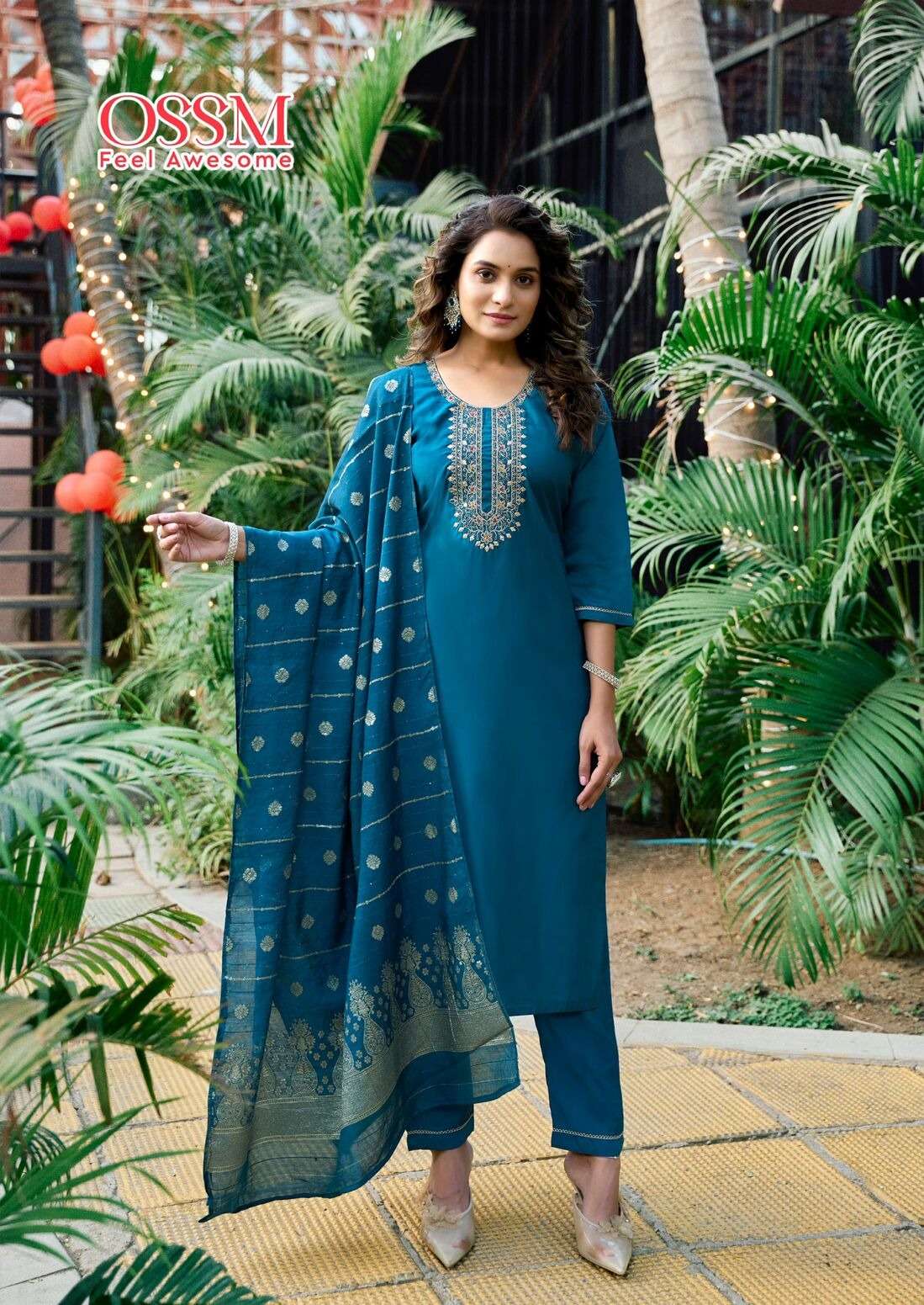 NARGIS VOL:- 02 BY OSSM IN PREMIUM VISCOS ROMAN SILK WITH POCKET 3 PC COLLECTION