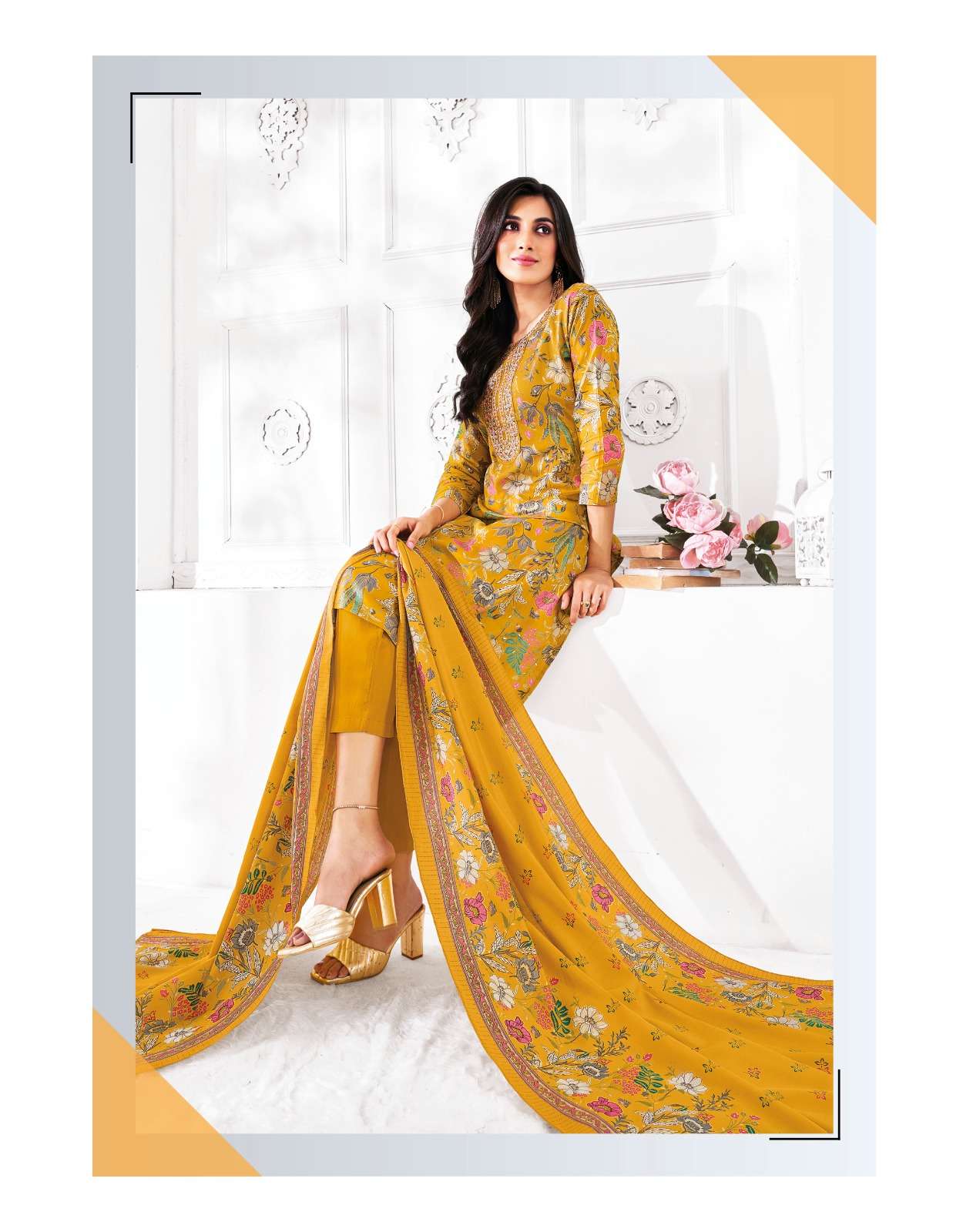 NAZRANA VOL 1 BY RADHIKA LIFE STYLE IN JAM SATIN DISCHARGE PRINT WITH EMBROIDERY WORK