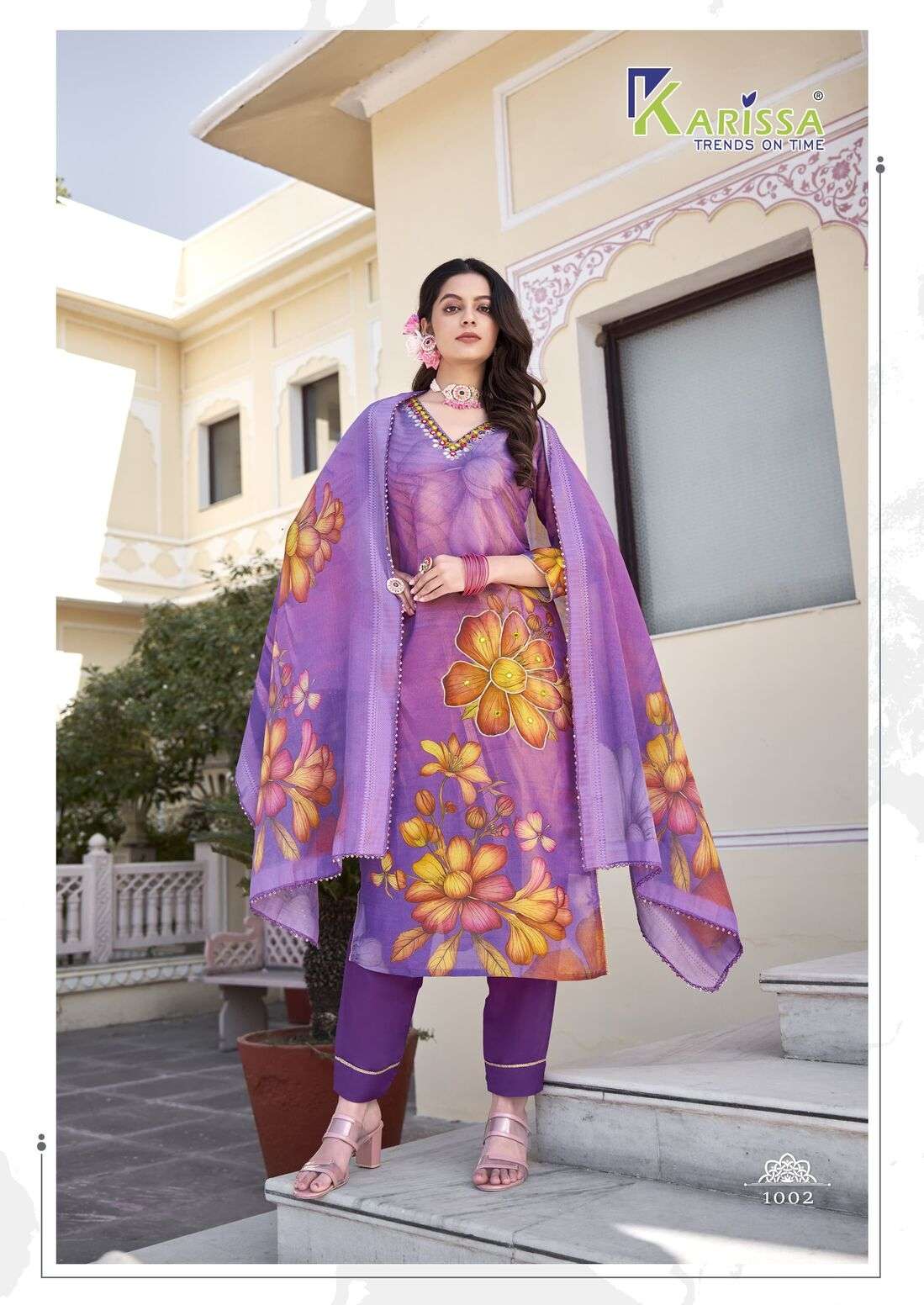 NITYAA VOL-1 BY KARISSA TOP PANT WITH DUPATTA PREMIUM HEAVY VISCOSE SIMMAR 