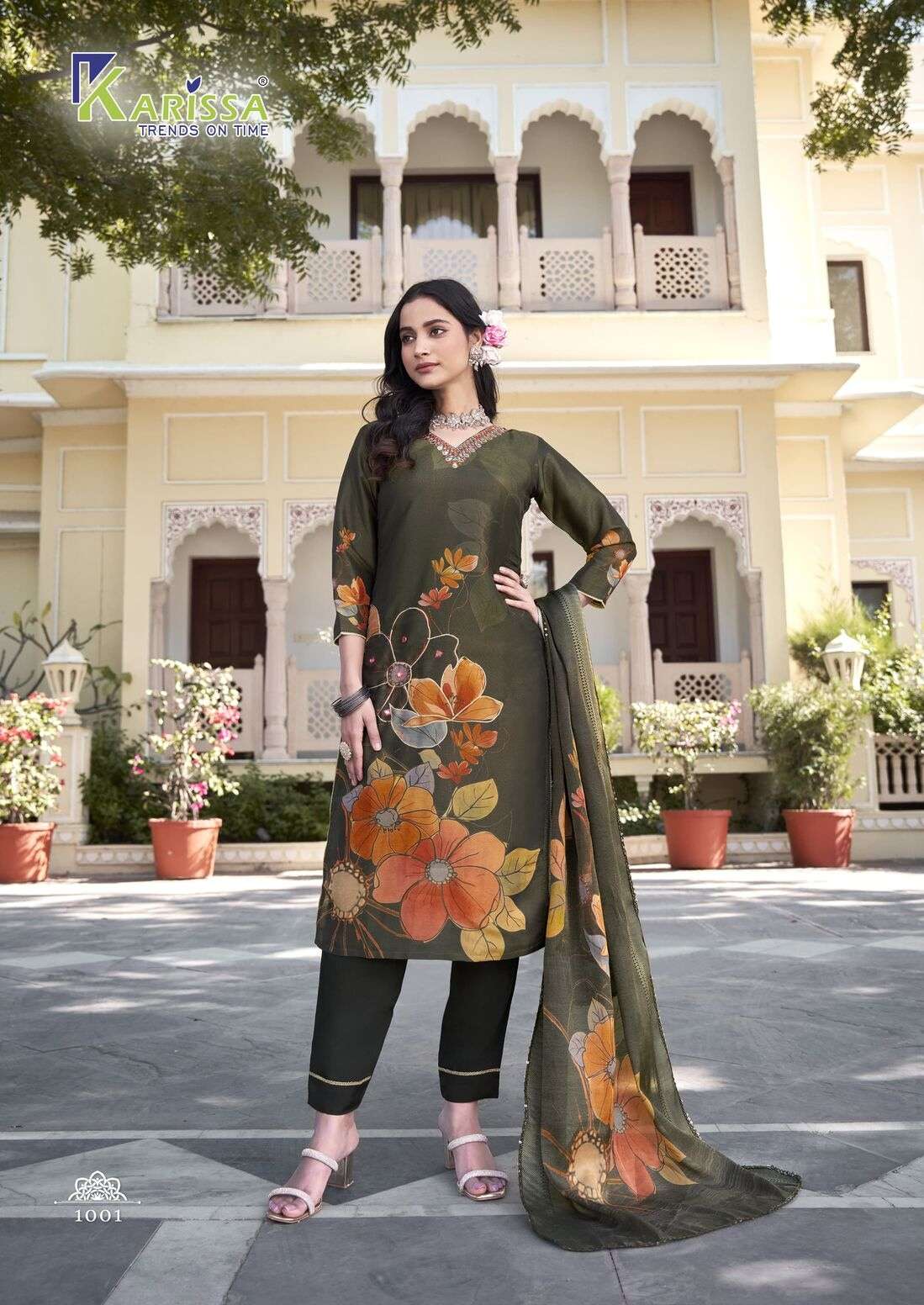 NITYAA VOL-1 BY KARISSA TOP PANT WITH DUPATTA PREMIUM HEAVY VISCOSE SIMMAR 