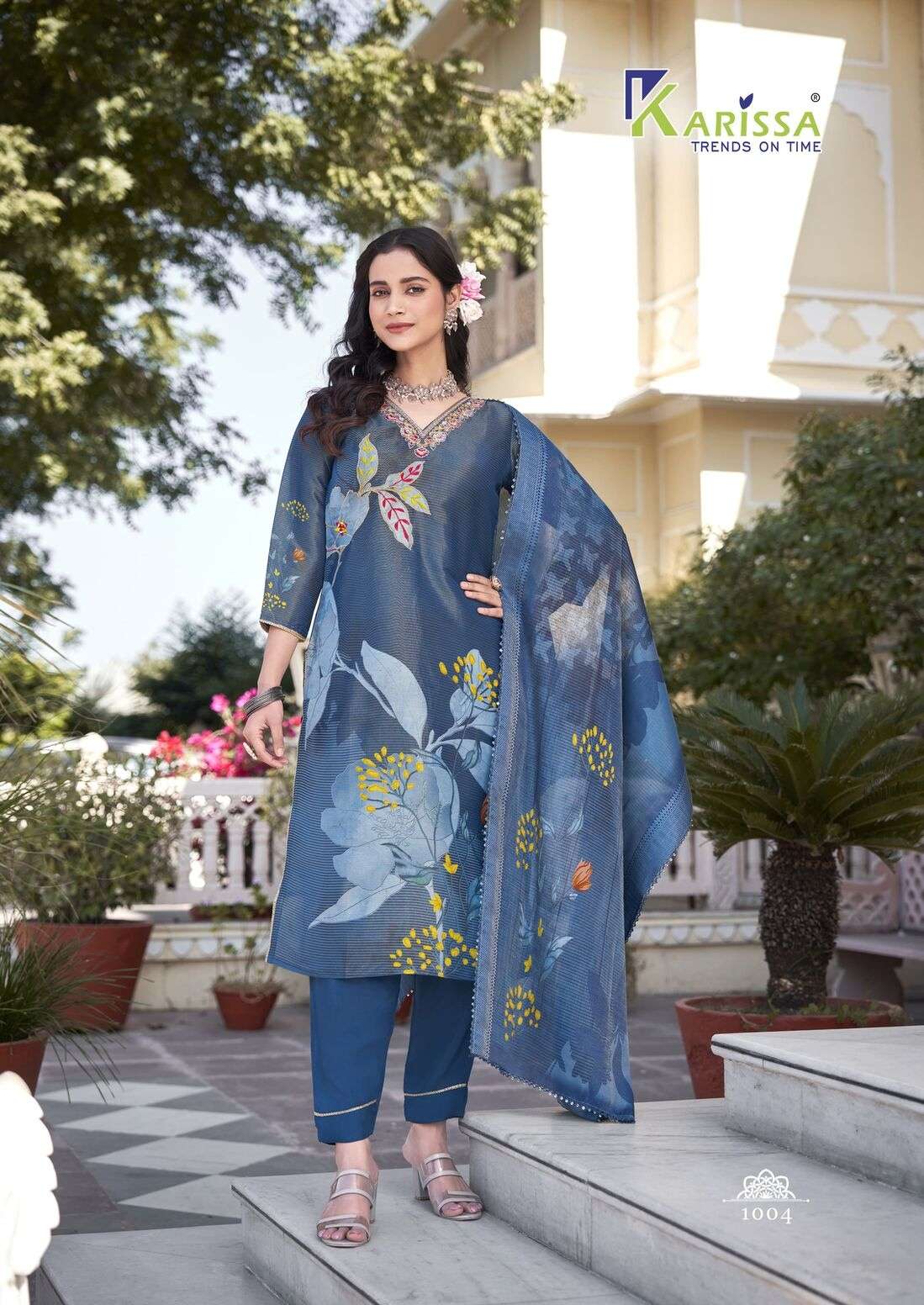 NITYAA VOL-1 BY KARISSA TOP PANT WITH DUPATTA PREMIUM HEAVY VISCOSE SIMMAR 