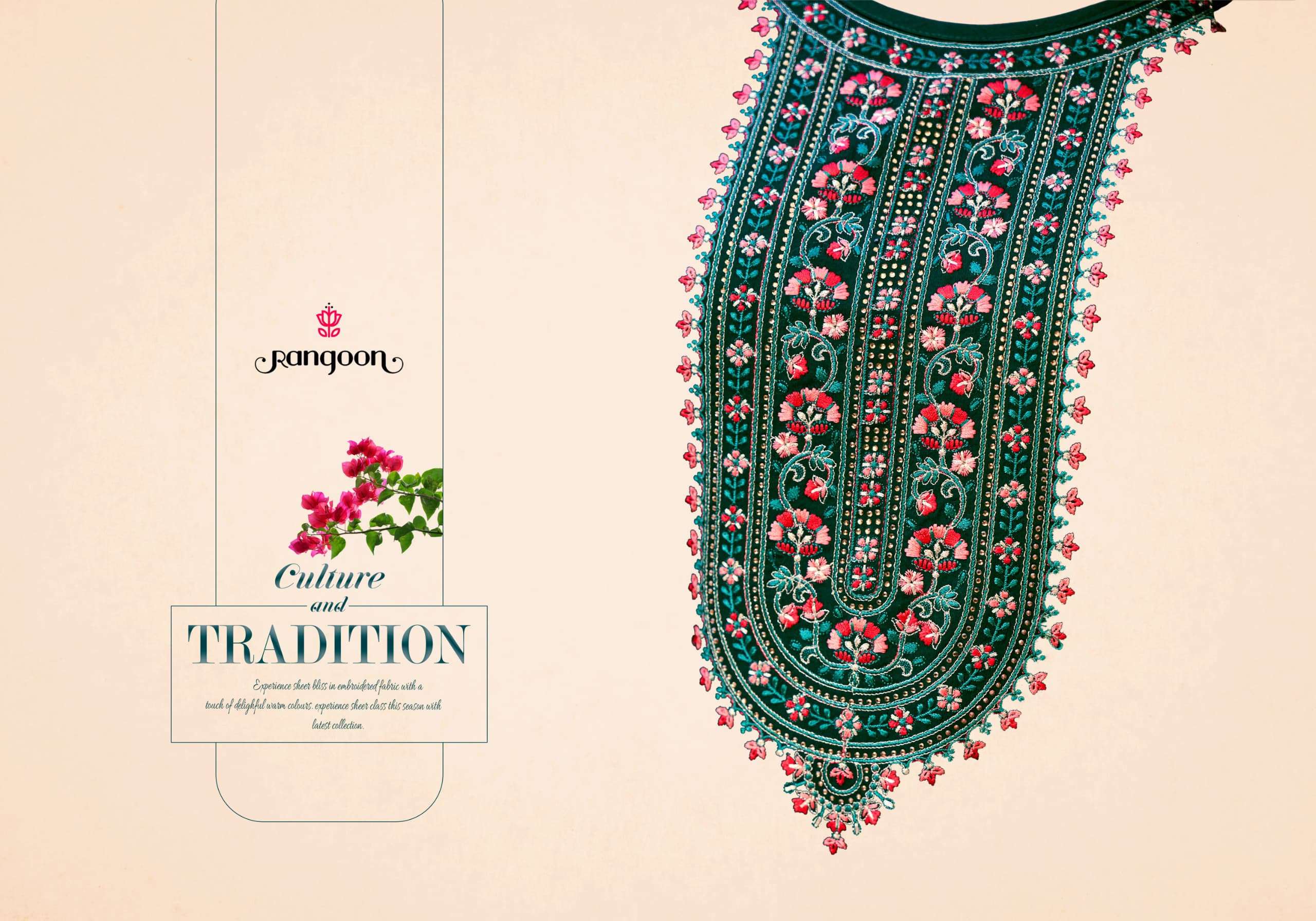 PATIALA VOL-37 BY RANGOON IN JAM SILK EMBROIDERY & SWAROSKI WORK WITH INNER