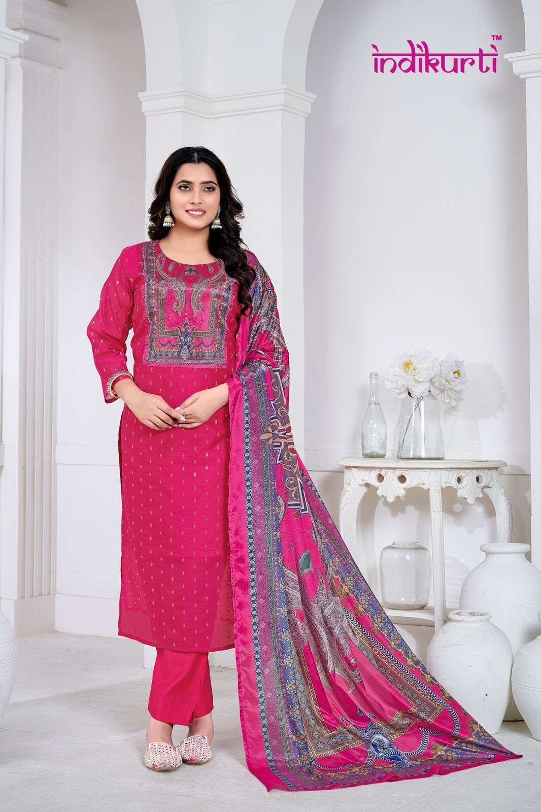 PAYAL VOL-1 BY INDIKURTI IN MODAL BUTTI WITH HAND WORK TOUCH UP