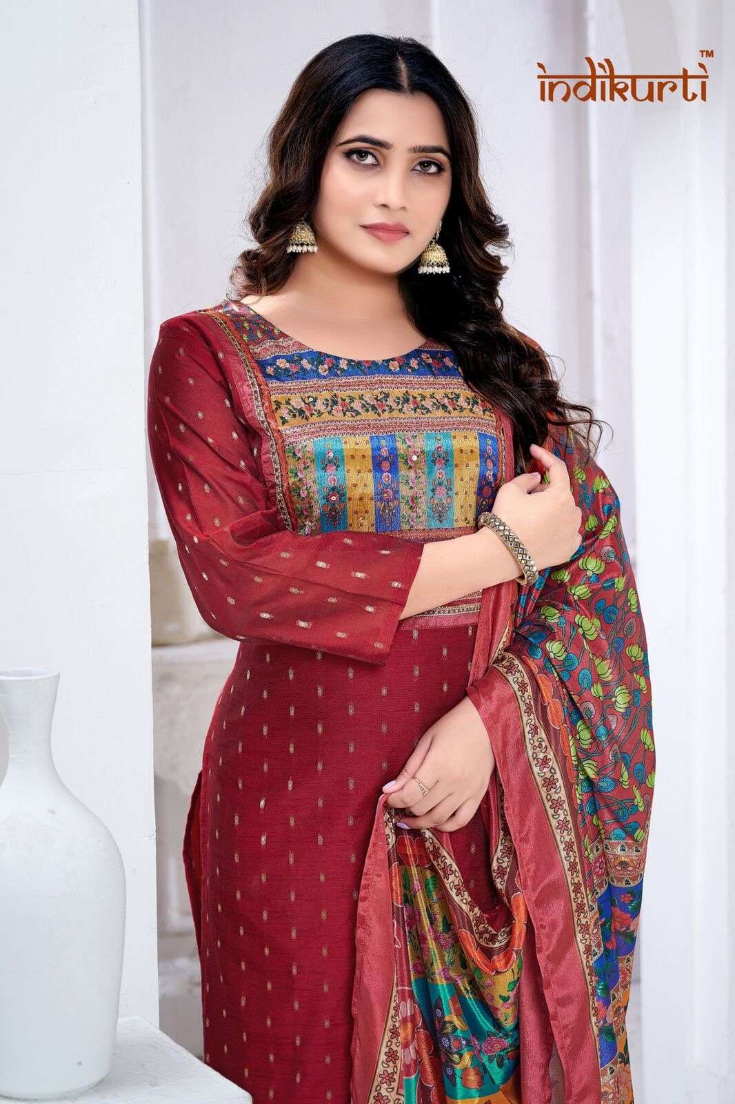 PAYAL VOL-1 BY INDIKURTI IN MODAL BUTTI WITH HAND WORK TOUCH UP