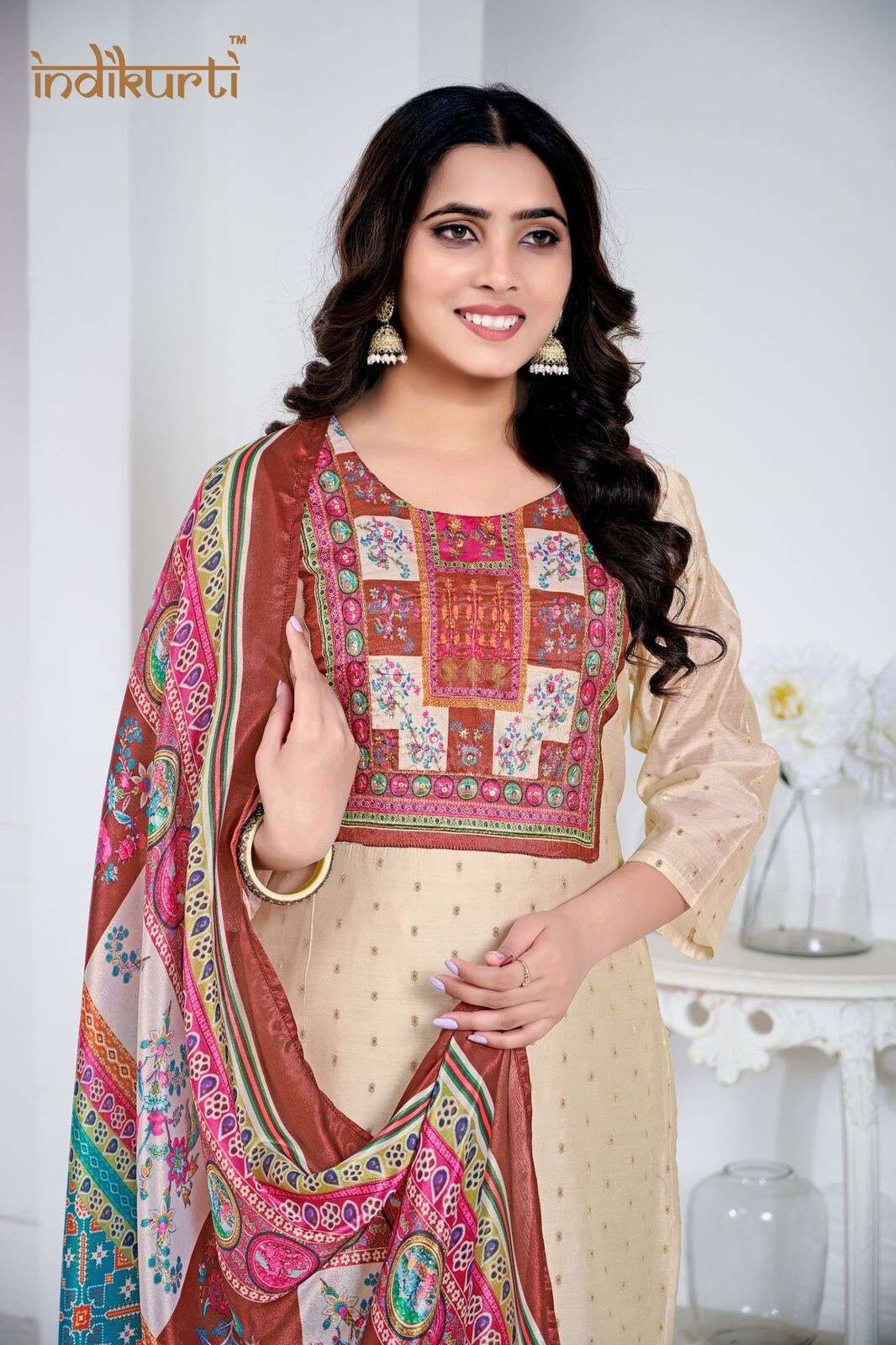 PAYAL VOL-1 BY INDIKURTI IN MODAL BUTTI WITH HAND WORK TOUCH UP