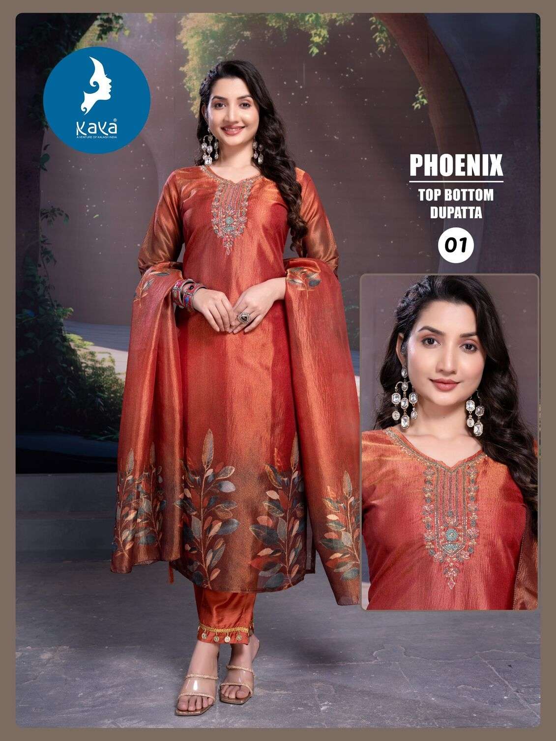 PHOENIX BY KAYA KURTI IN COSMOS SHIMMER CRUSH WITH DIGITAL PRINT