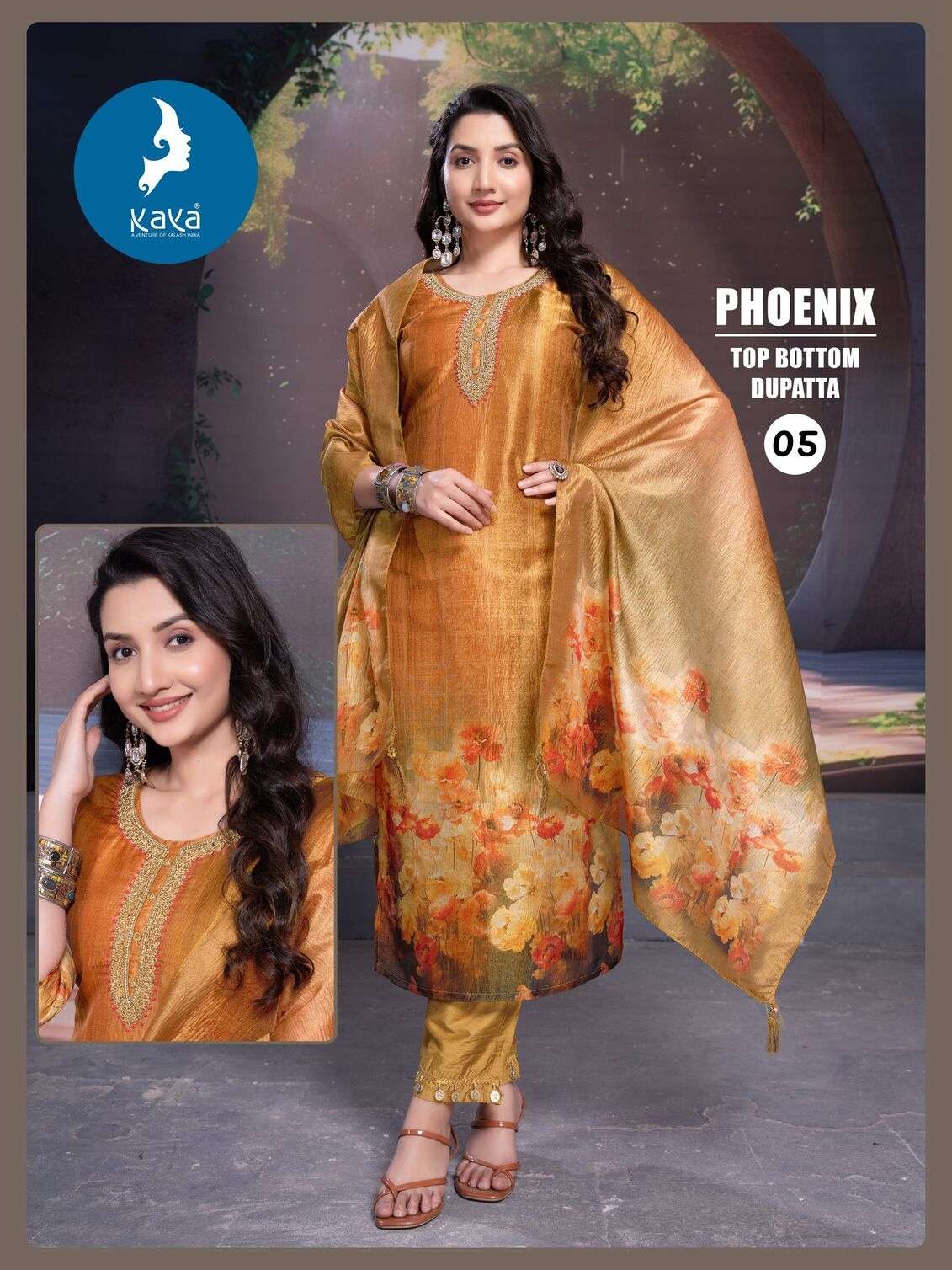 PHOENIX BY KAYA KURTI IN COSMOS SHIMMER CRUSH WITH DIGITAL PRINT