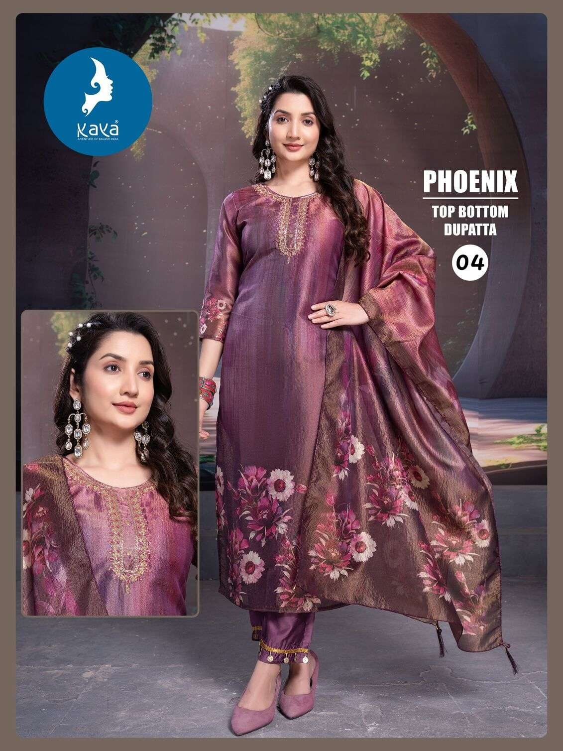 PHOENIX BY KAYA KURTI IN COSMOS SHIMMER CRUSH WITH DIGITAL PRINT