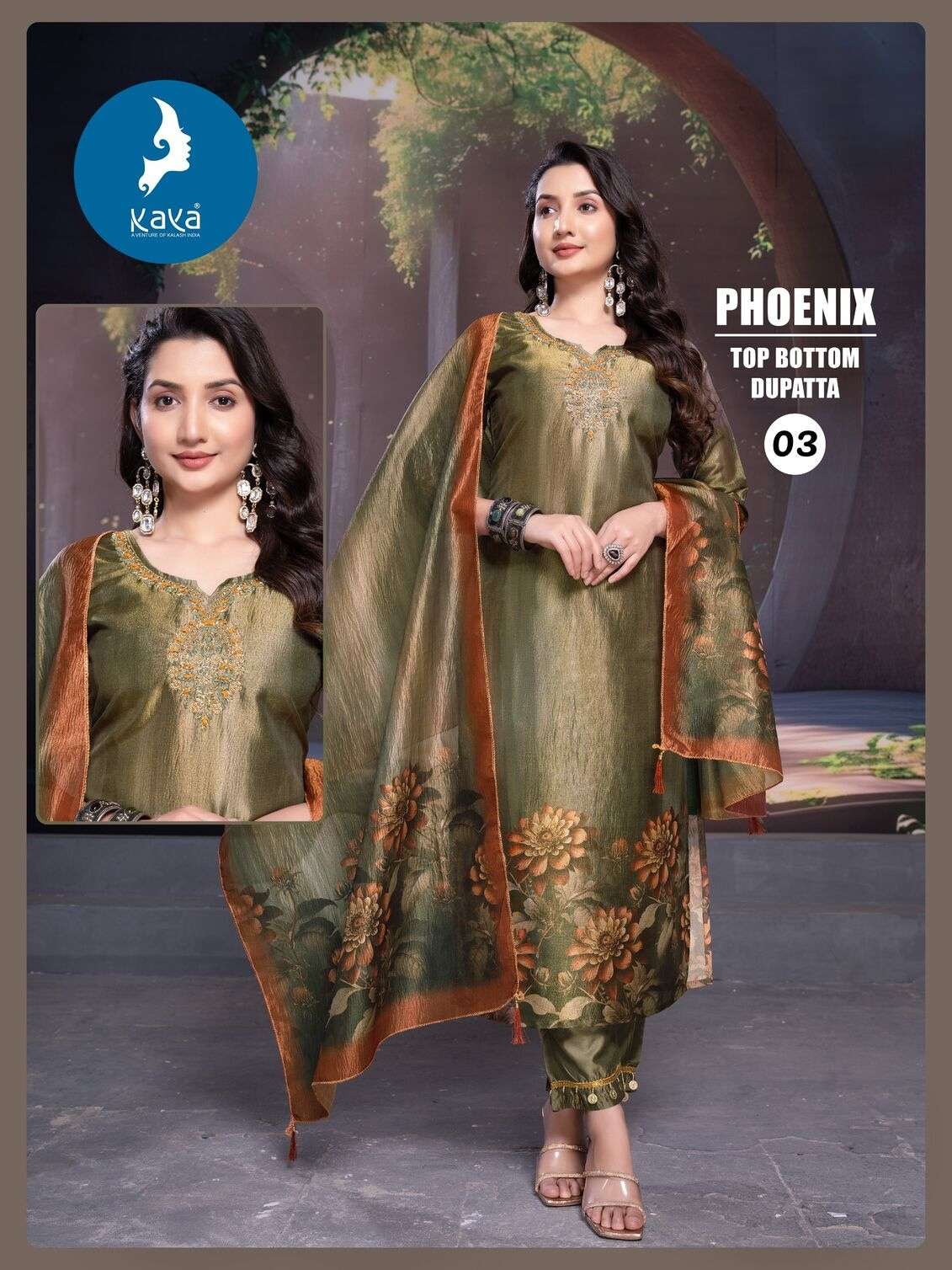 PHOENIX BY KAYA KURTI IN COSMOS SHIMMER CRUSH WITH DIGITAL PRINT