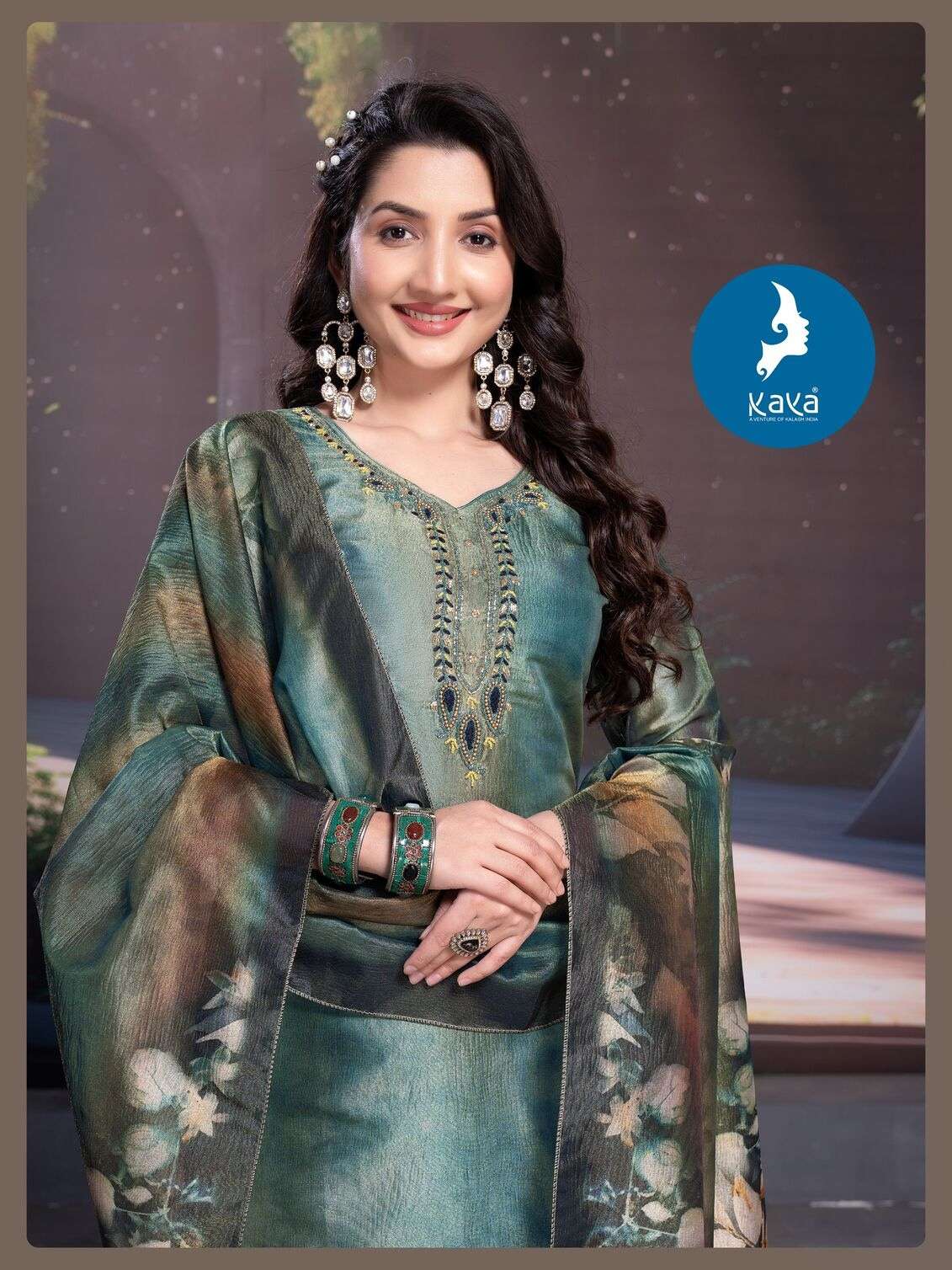 PHOENIX BY KAYA KURTI IN COSMOS SHIMMER CRUSH WITH DIGITAL PRINT