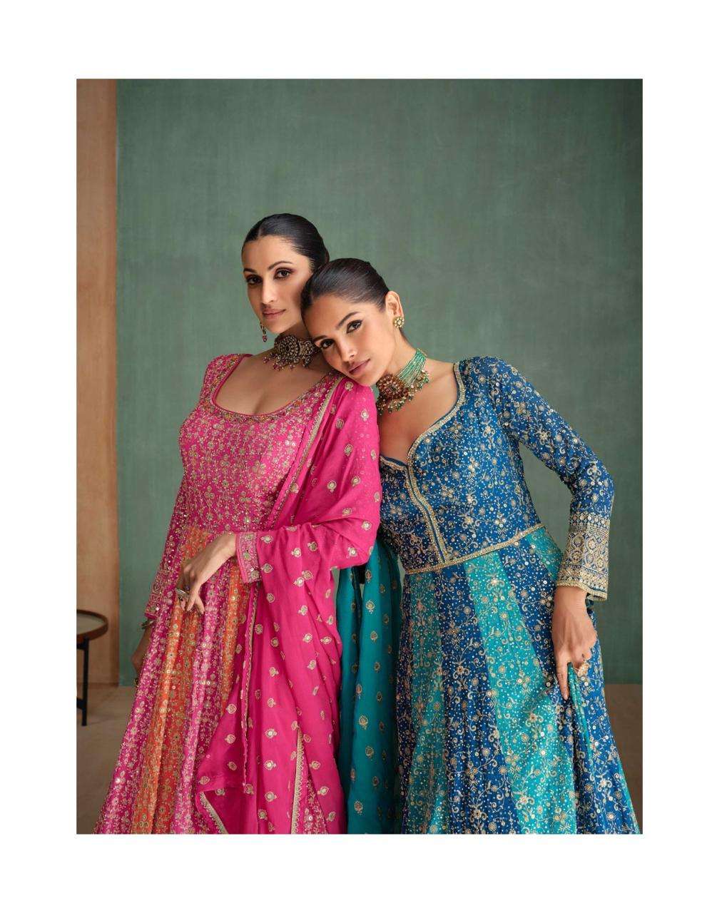 RANG RASIYA BY SAYURI DESIGNER GEORGETTE FABRIC WITH HEAVY EMBROIDERY GOWN & DUPATTA 