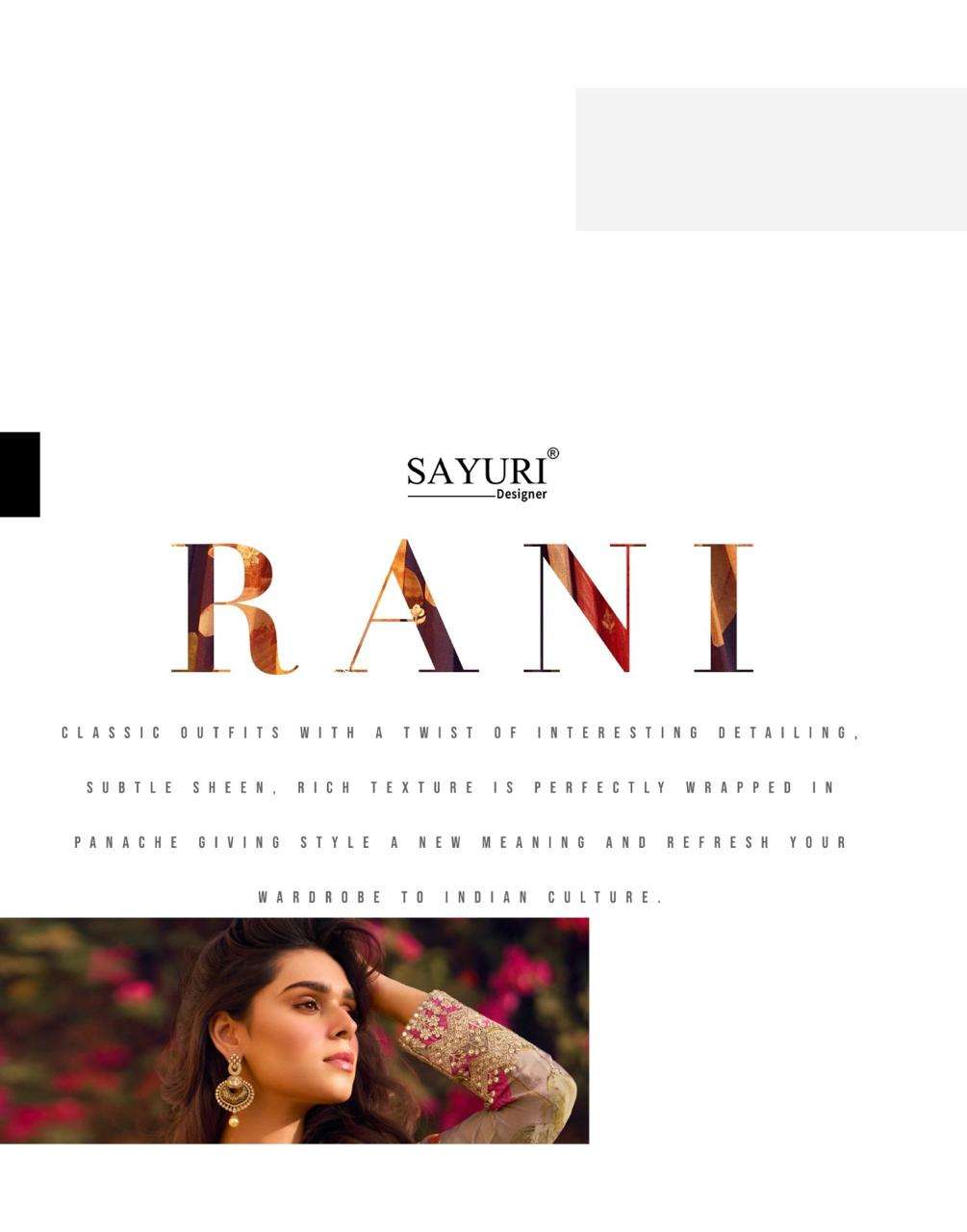 RANI BY SAYURI DESIGNER IN PREMIUM REAL CHINON SILK FRONT AND BACK EMBROIDERED WITH DUPATTA 