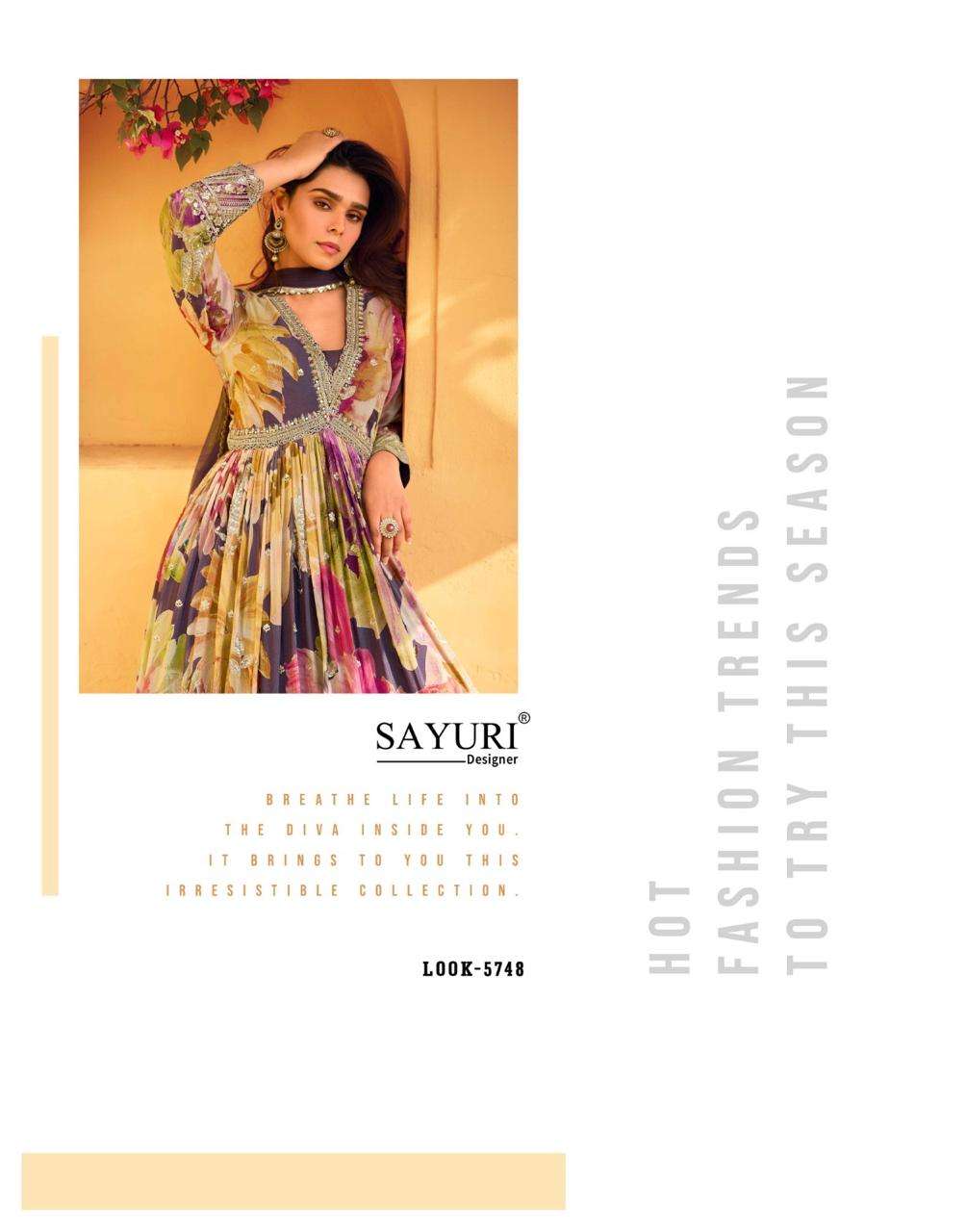 RANI BY SAYURI DESIGNER IN PREMIUM REAL CHINON SILK FRONT AND BACK EMBROIDERED WITH DUPATTA 