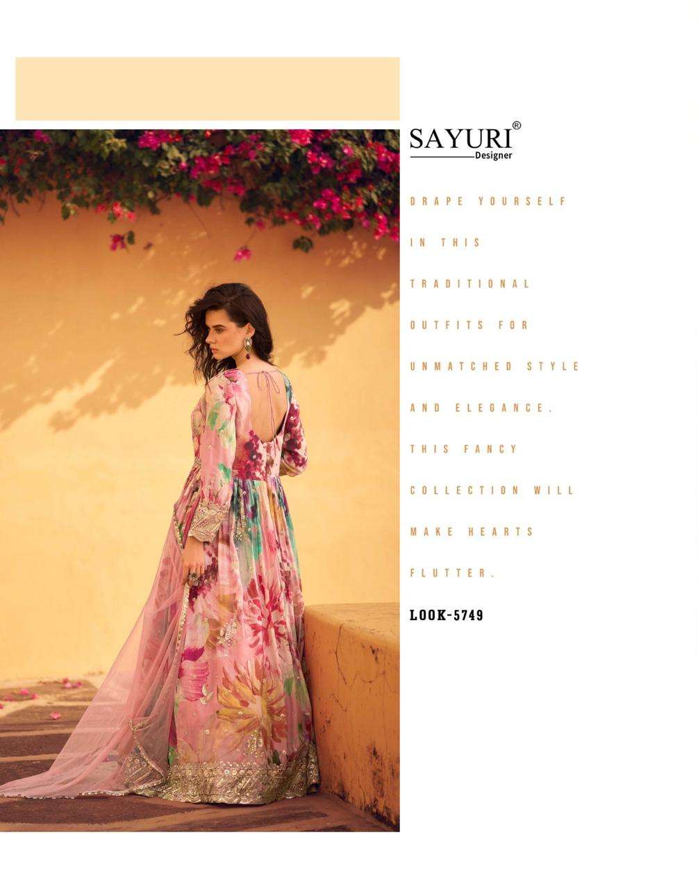 RANI BY SAYURI DESIGNER IN PREMIUM REAL CHINON SILK FRONT AND BACK EMBROIDERED WITH DUPATTA 