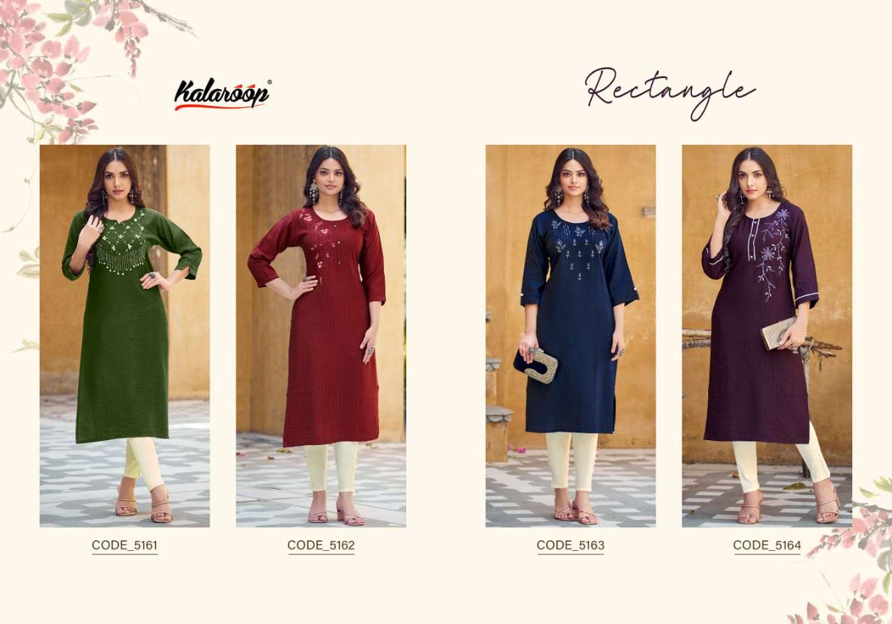 RECTANGLE BY KALAROOP IN VISCOSE WITH HEAVY KHATLI NECK WORK