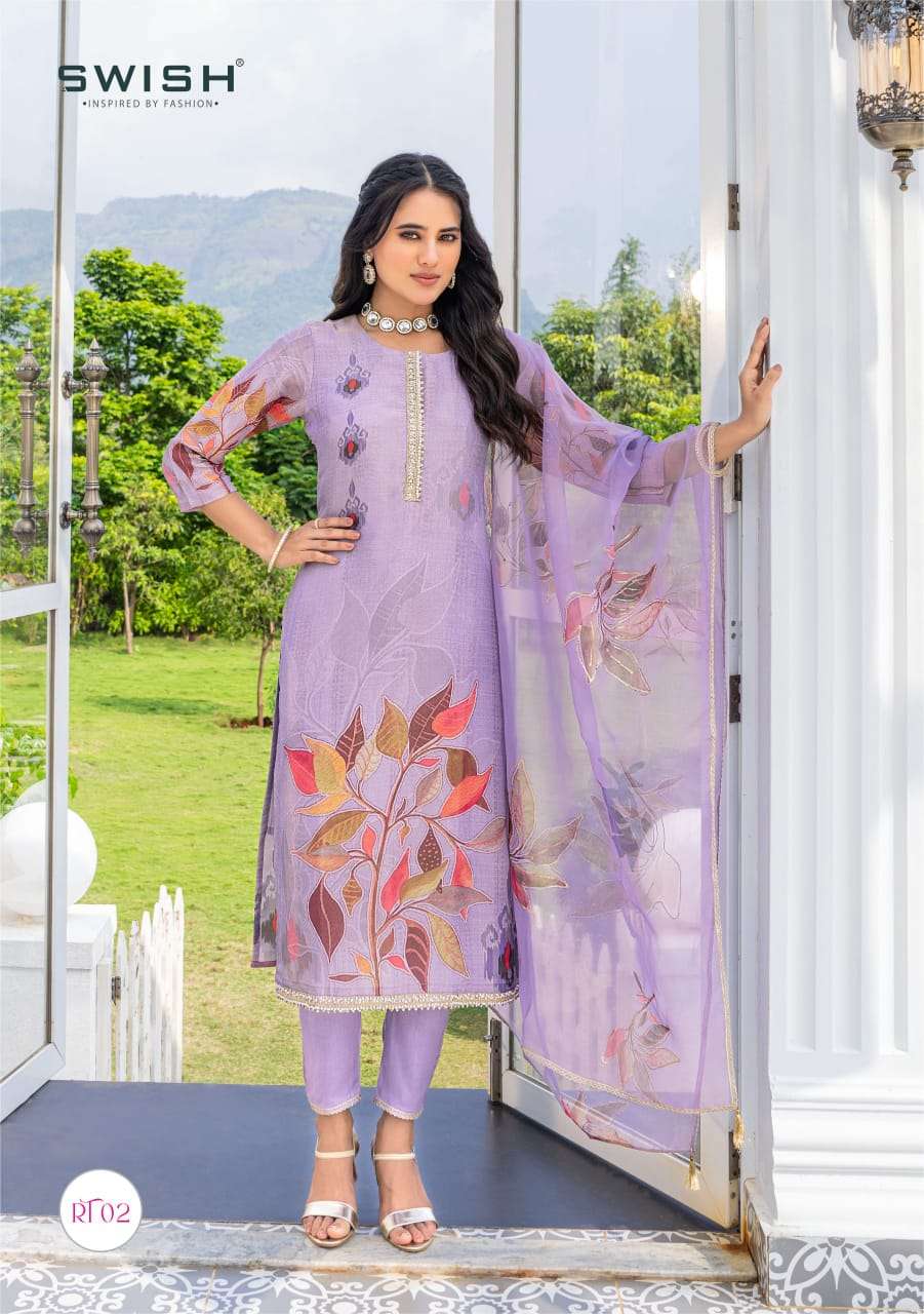 RICH BY SWISH IN PURE TISSUE DIGITAL PRINTS WITH 6 DESIGN AND COLORS