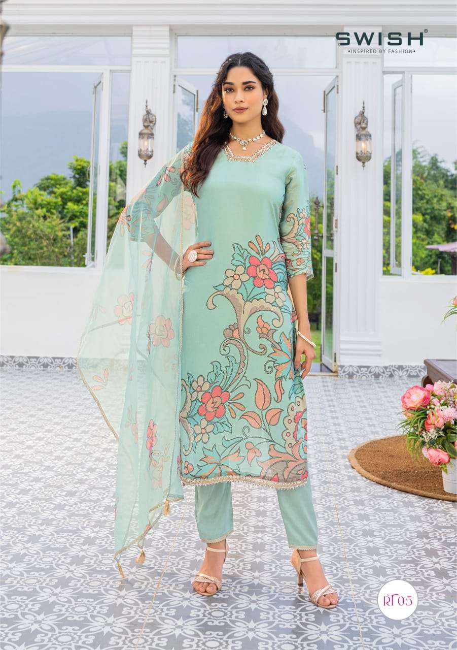 RICH BY SWISH IN PURE TISSUE DIGITAL PRINTS WITH 6 DESIGN AND COLORS