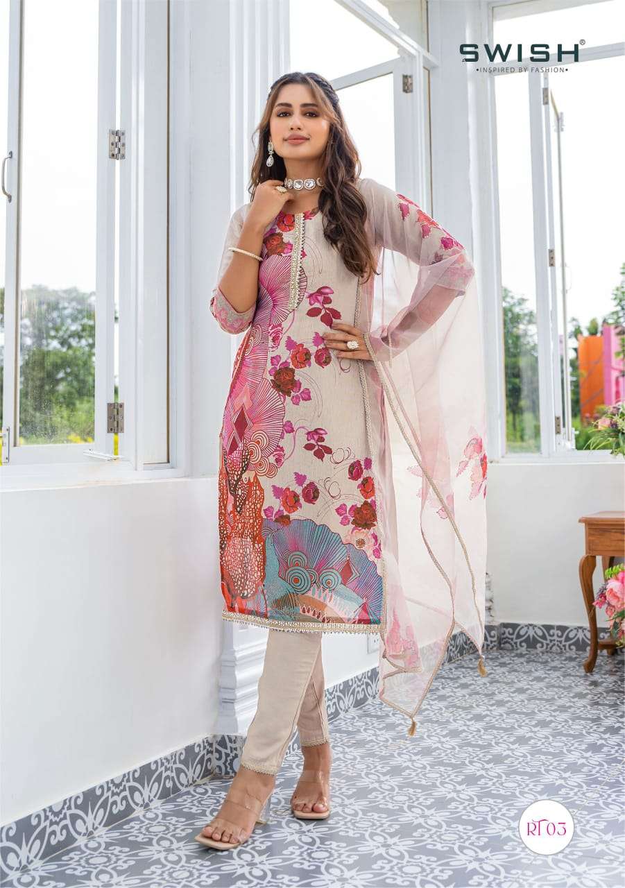 RICH BY SWISH IN PURE TISSUE DIGITAL PRINTS WITH 6 DESIGN AND COLORS