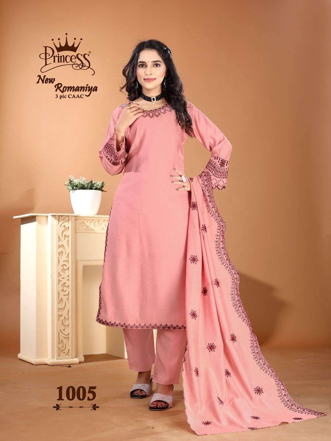 ROMANIYA-3 BY PRINCESS CREATION IN HEAVY VETICAN WITH WORK WITH COTTAN INNER DUPATTA WORK