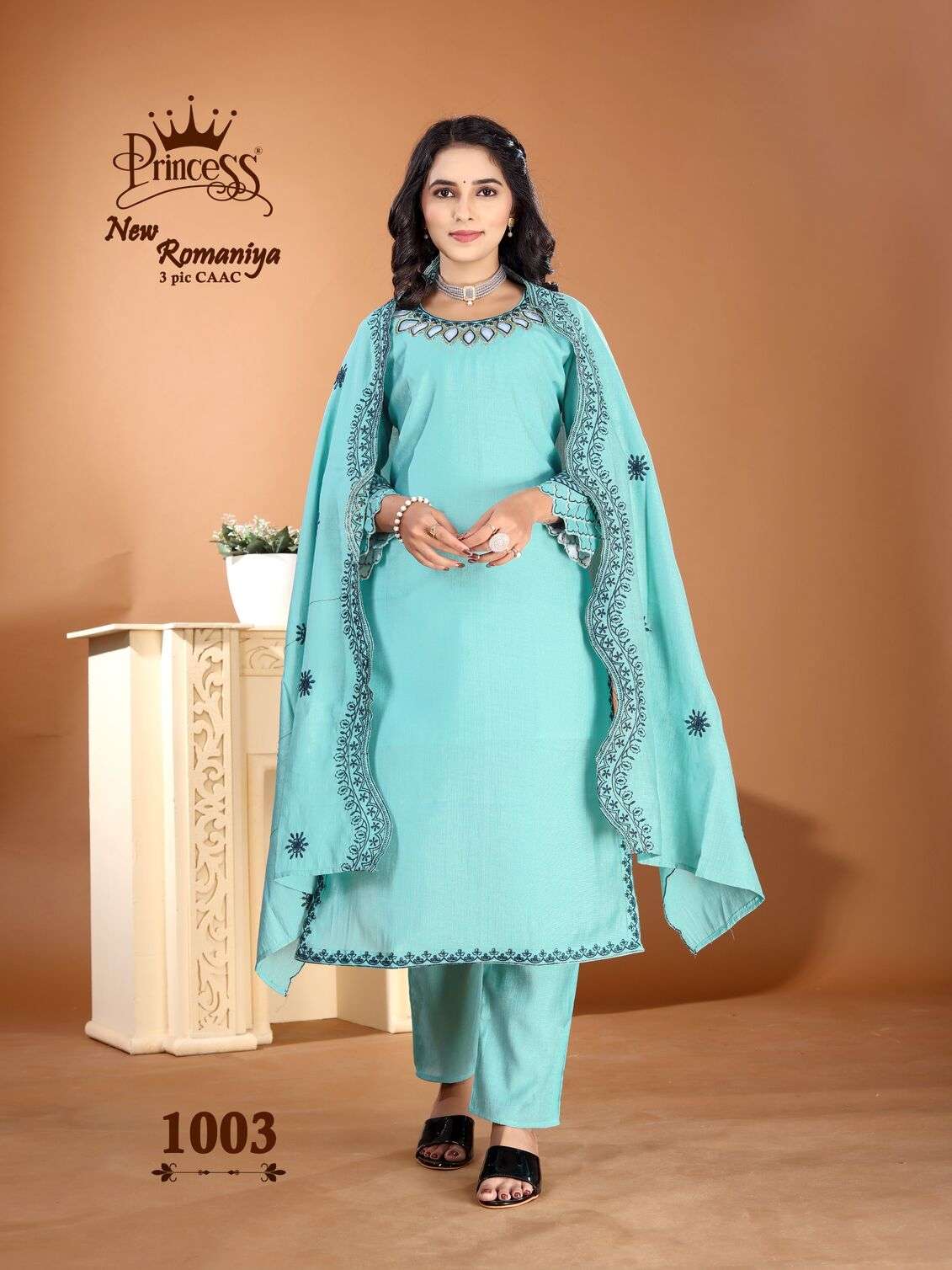 ROMANIYA-3 BY PRINCESS CREATION IN HEAVY VETICAN WITH WORK WITH COTTAN INNER DUPATTA WORK