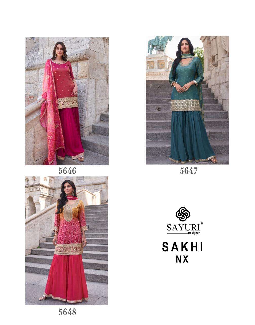 SAKHI NX BY SAYURI DESIGNER IN PREMIUM REAL SIMAR WITH EMBROIDERED DUPATTA