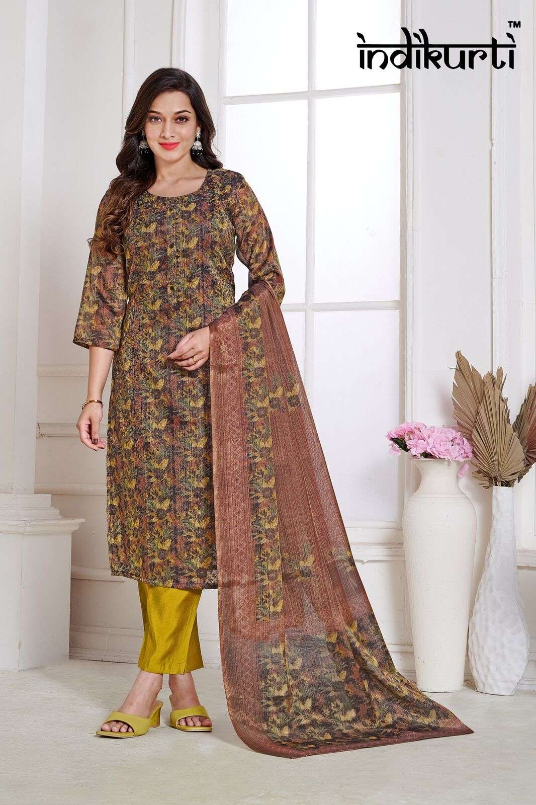 SHIVANI-3 BY INDIKURTI IN SCHIFFLI PREMIUM ERODE SILK WITH HANDWORK